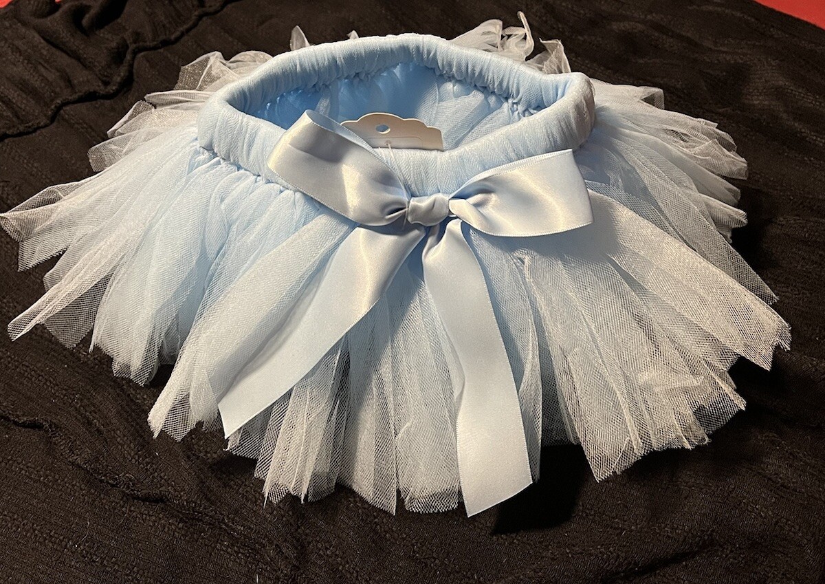 Newborn Baby Girl Tutu Skirt Size 12-24 Months Blue NWT
