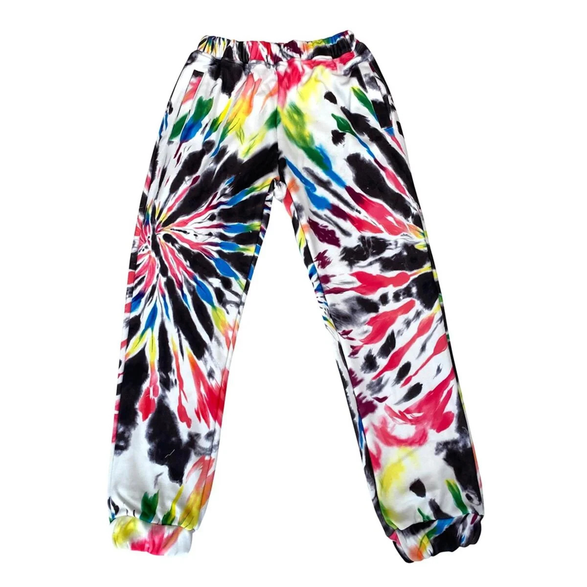LOLA & THE BOYS STARBURST NEON RAINBOW TIE DYE SET HOODIE SWEATSHIRT JOGGERS 2