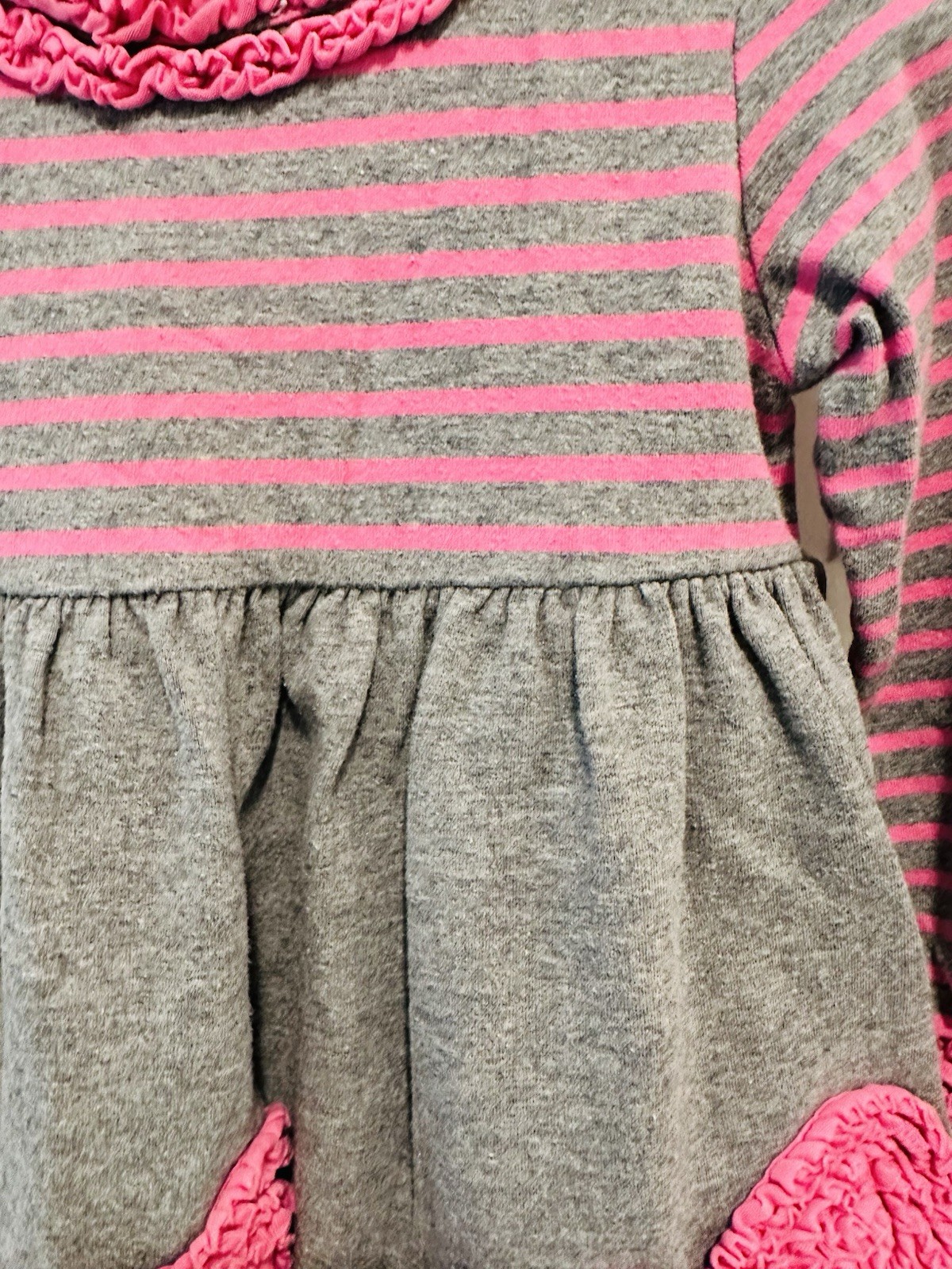 Bonnie Baby Pink and Gray Heart Matching Set Size 24M