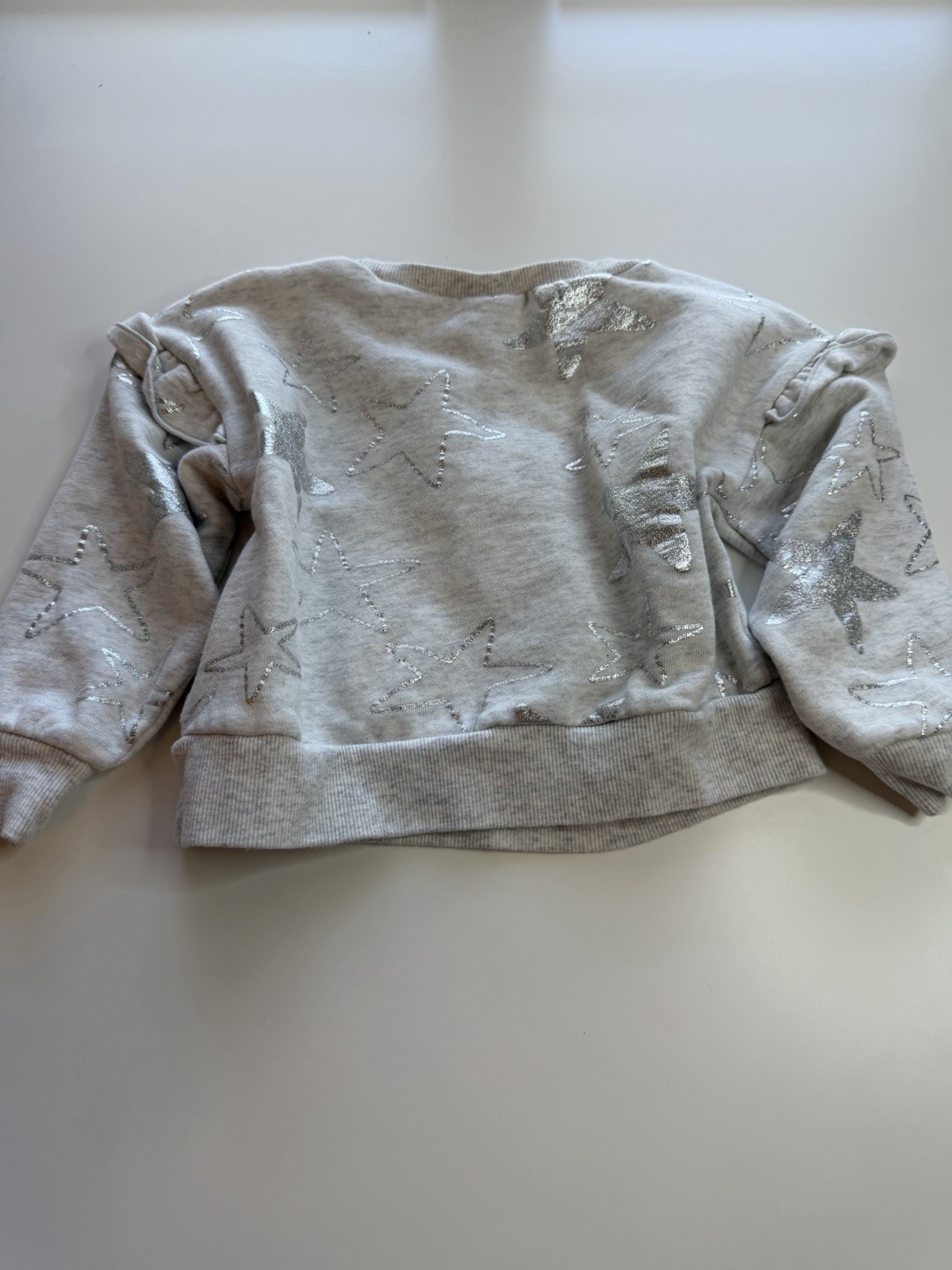 Carters Girl 3T Sweatshirt Sweatpants Set Stars Ruffles Legging Gray