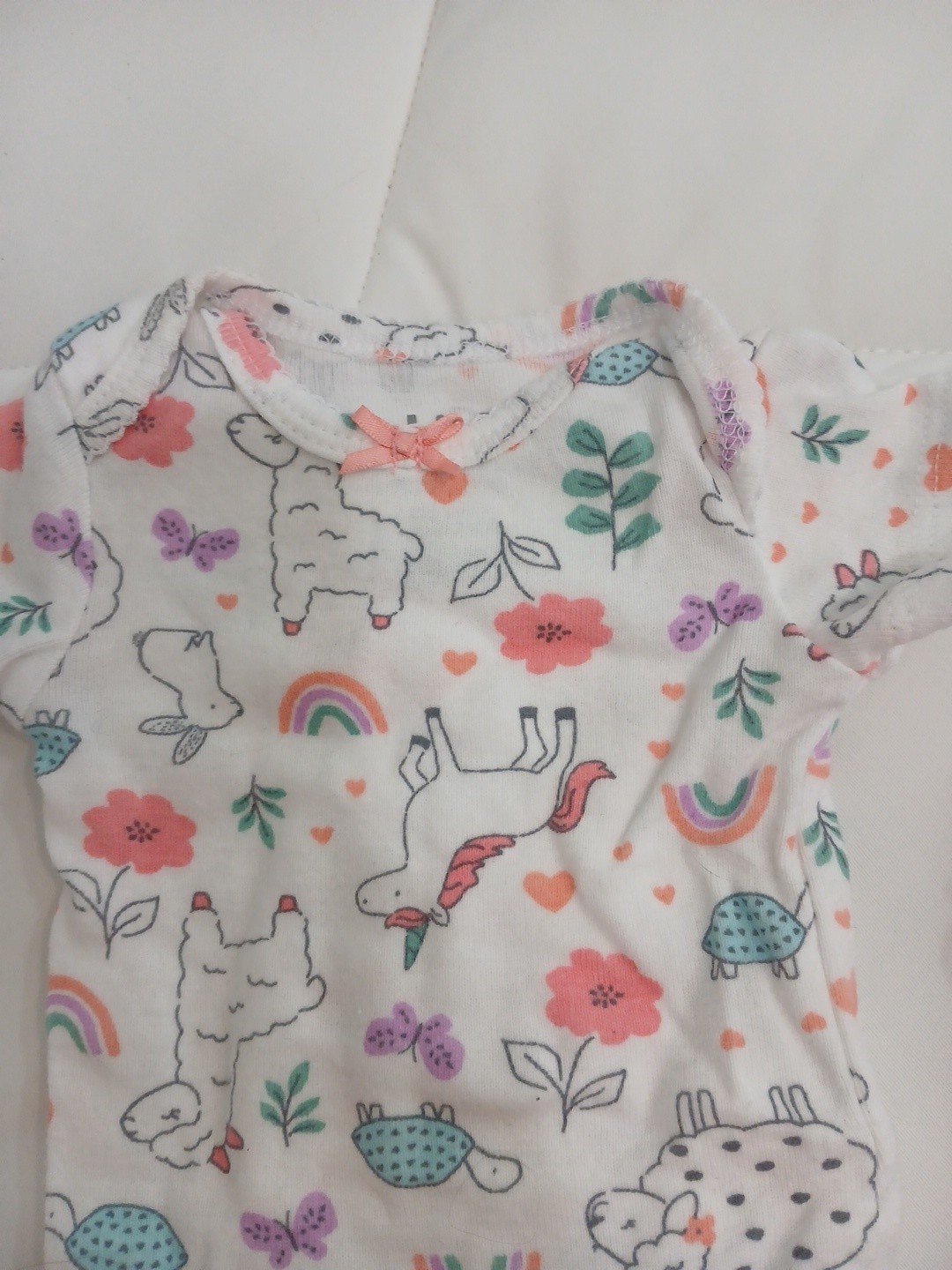 Carters Baby Girl Preemie Outfit Bodysuit Ruffle Bottom Pants Unicorn Clothes