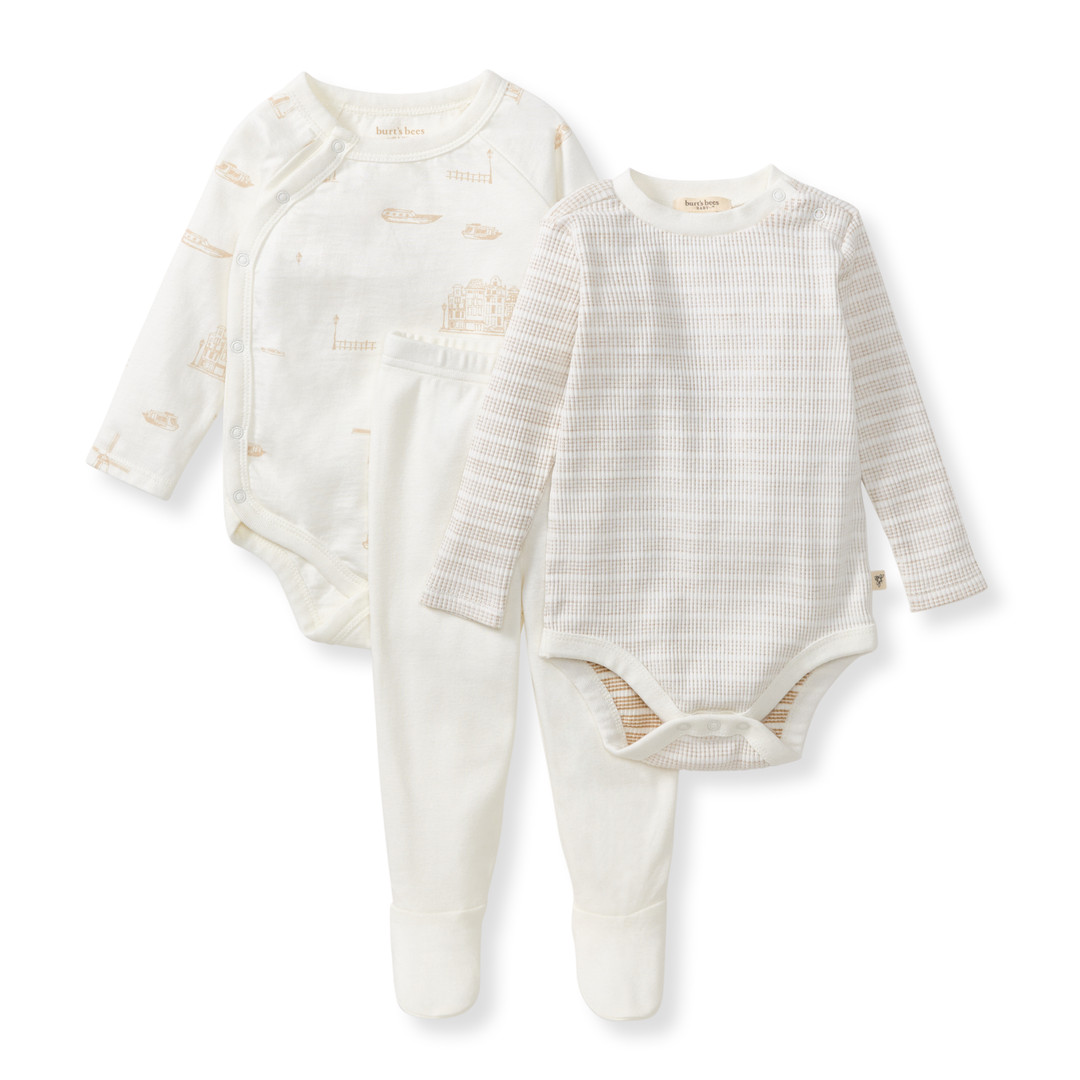 Burt’s Bees Baby New Amsterdam Body Suits and Pants Size Preemie Neutral NWT