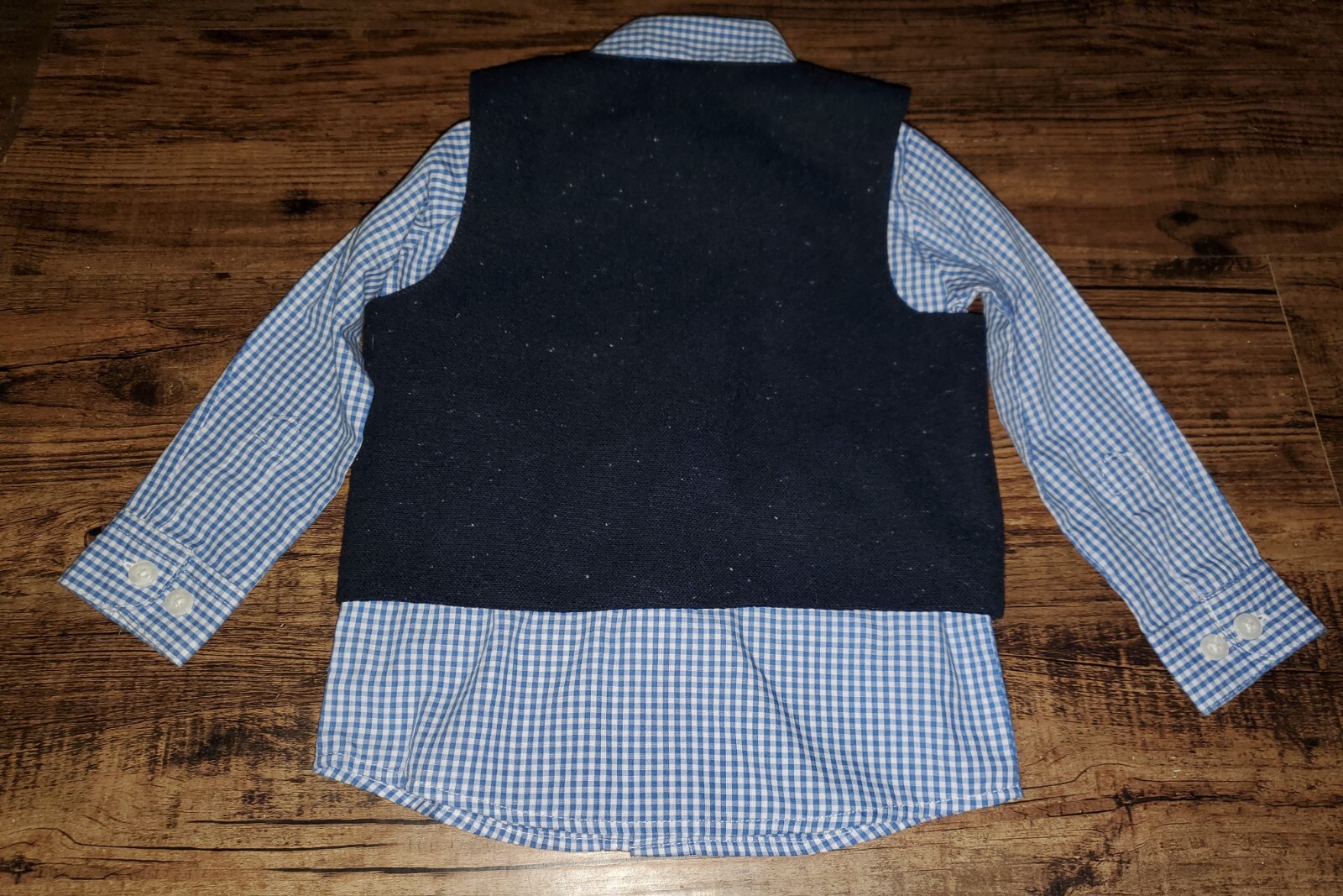 Starting Out Dress Pants Khaki Vest Blue Bow Tie 18 months 12-18 NWOT *W24