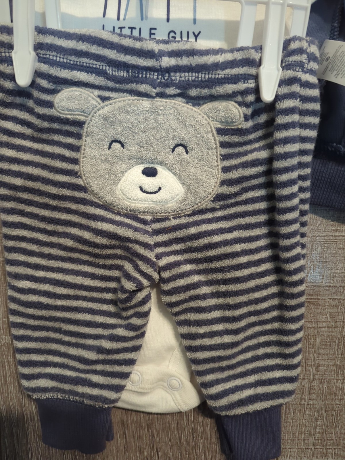 Baby Boy Carter’s Bear 3-Piece Jacket With Ears Bodysuit & Pants Set Newborn