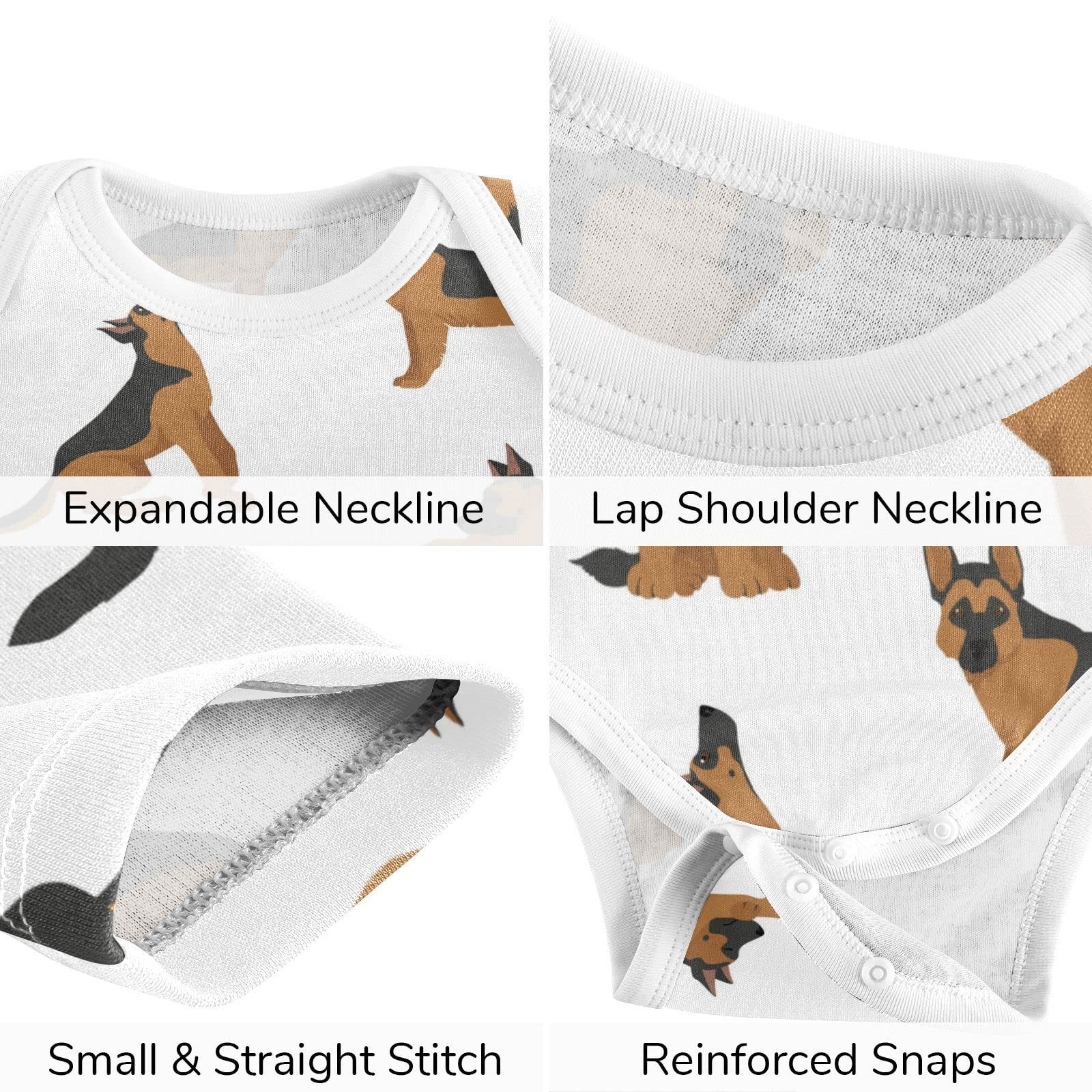 vvfelixl Baby Bodysuits Pants Sets German Shepherd Dogs 6-9 Months, Multi9