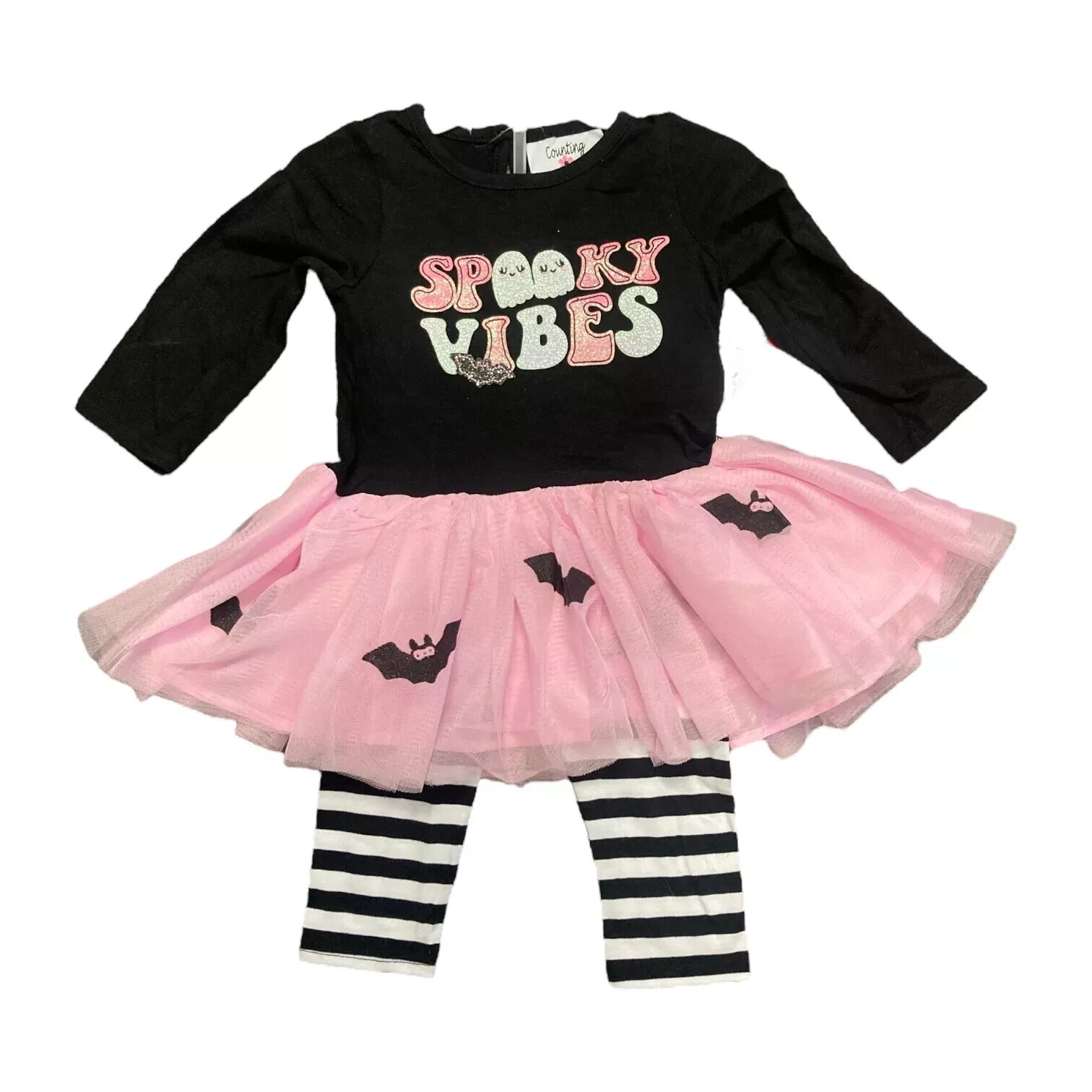 NWT Counting Daisies Girl’s Spooky Vibes 2-Piece Tunic Tutu & Legging Set 4T