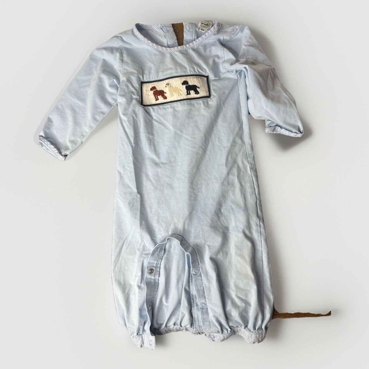 Classic Southern Smocks Boys 18 Month Puppy Dog Jon Jon Jumper Blue