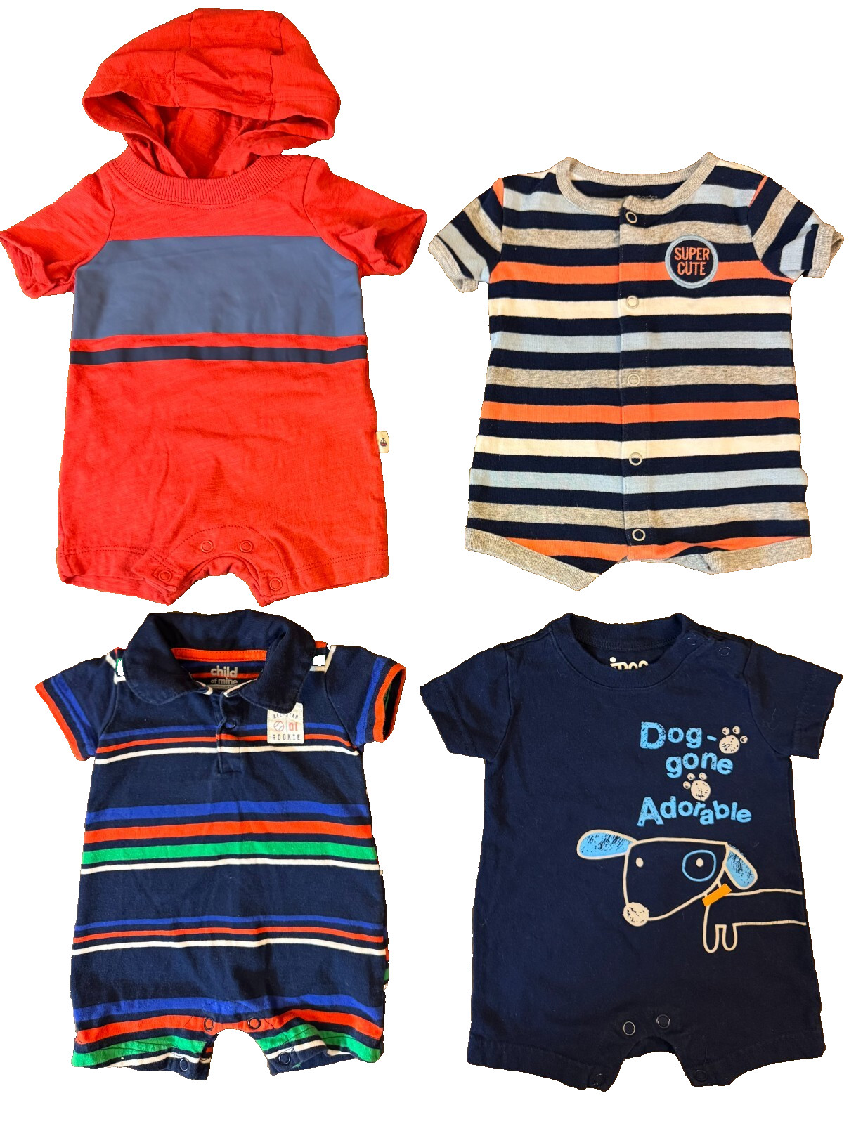 Baby Boy Newborn Rompers Summer Outfits Shorts Clothes Lot One Piece Dogs