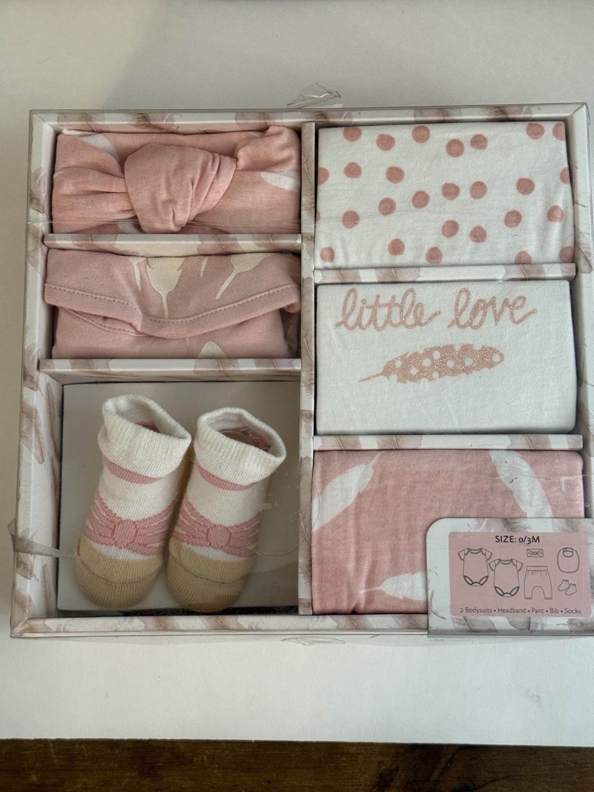 Jessica Simpson 6 Pieces Baby Girl 0/3 Months Gift Set In Box