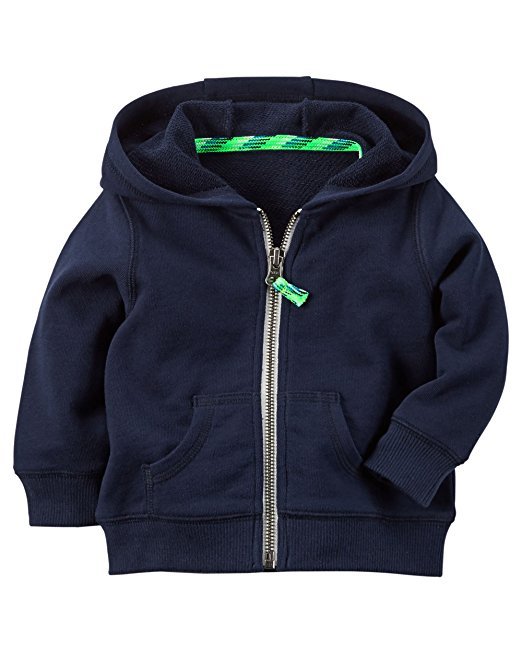 Carter’s Boys French Terry Cardigan (Hoodie), Navy, 9m