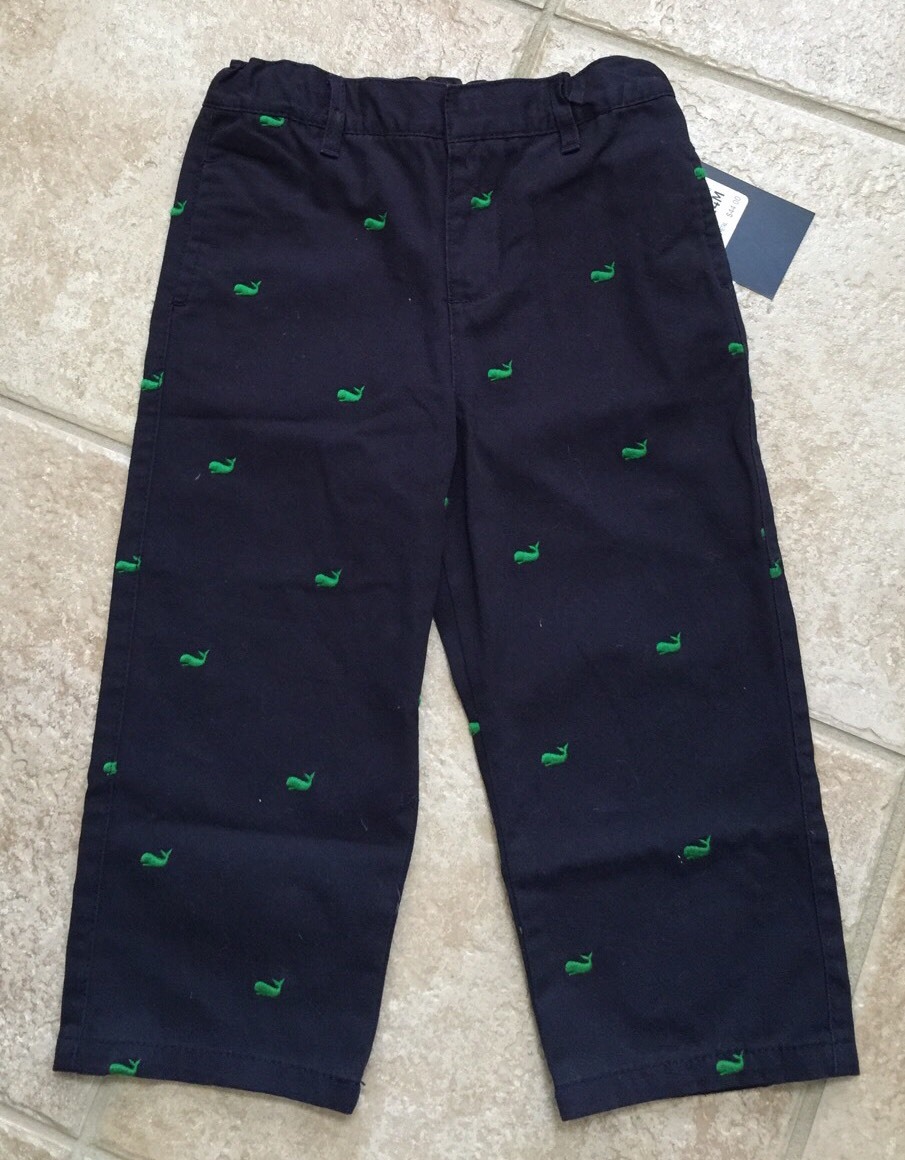 NEW Hartstrings Boys Long Sleeve Shirt Top And Pants Set Whale Blue Green 24M