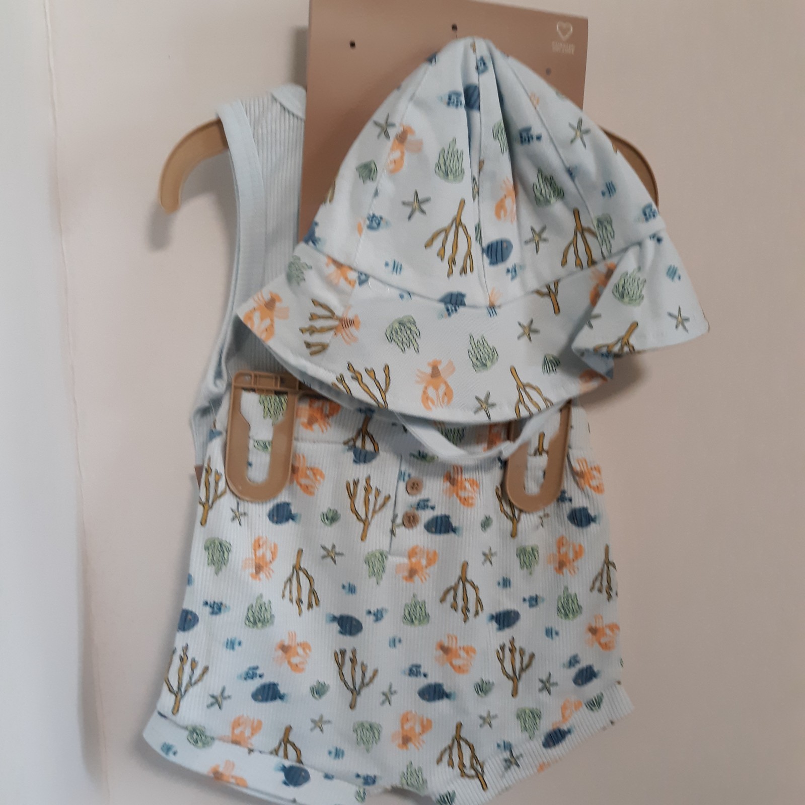 Chickpea 3pc Summer Set 24mo I LOVE MY FAMILY- fishes