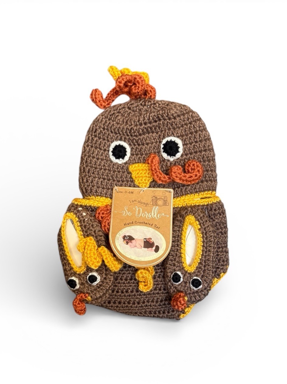 So Dorable Infant Baby 3 Piece Outfit Size 0-6M Turkey Crochet Newborn Photo