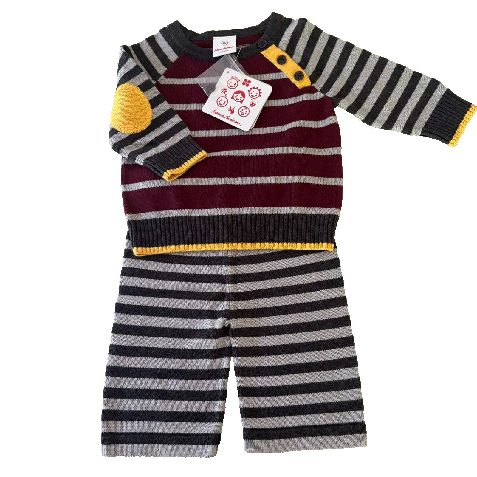 Hanna Andersson Cozy Sweater & Pants Knit Set. Size 3–6 Months. 60 cm