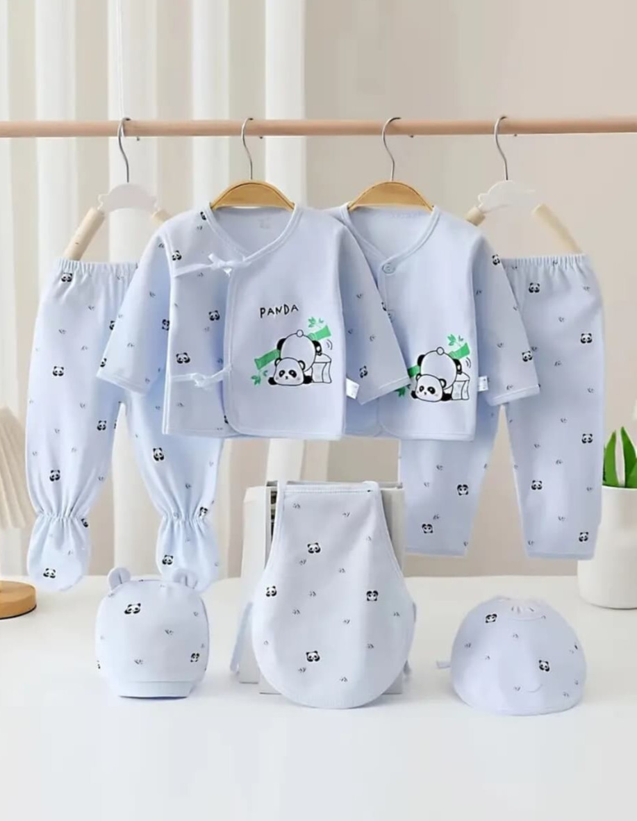 Newborn Baby 7-Day Wardrobe Starter Set | Pure Cotton Bodysuits | 0-3 Months