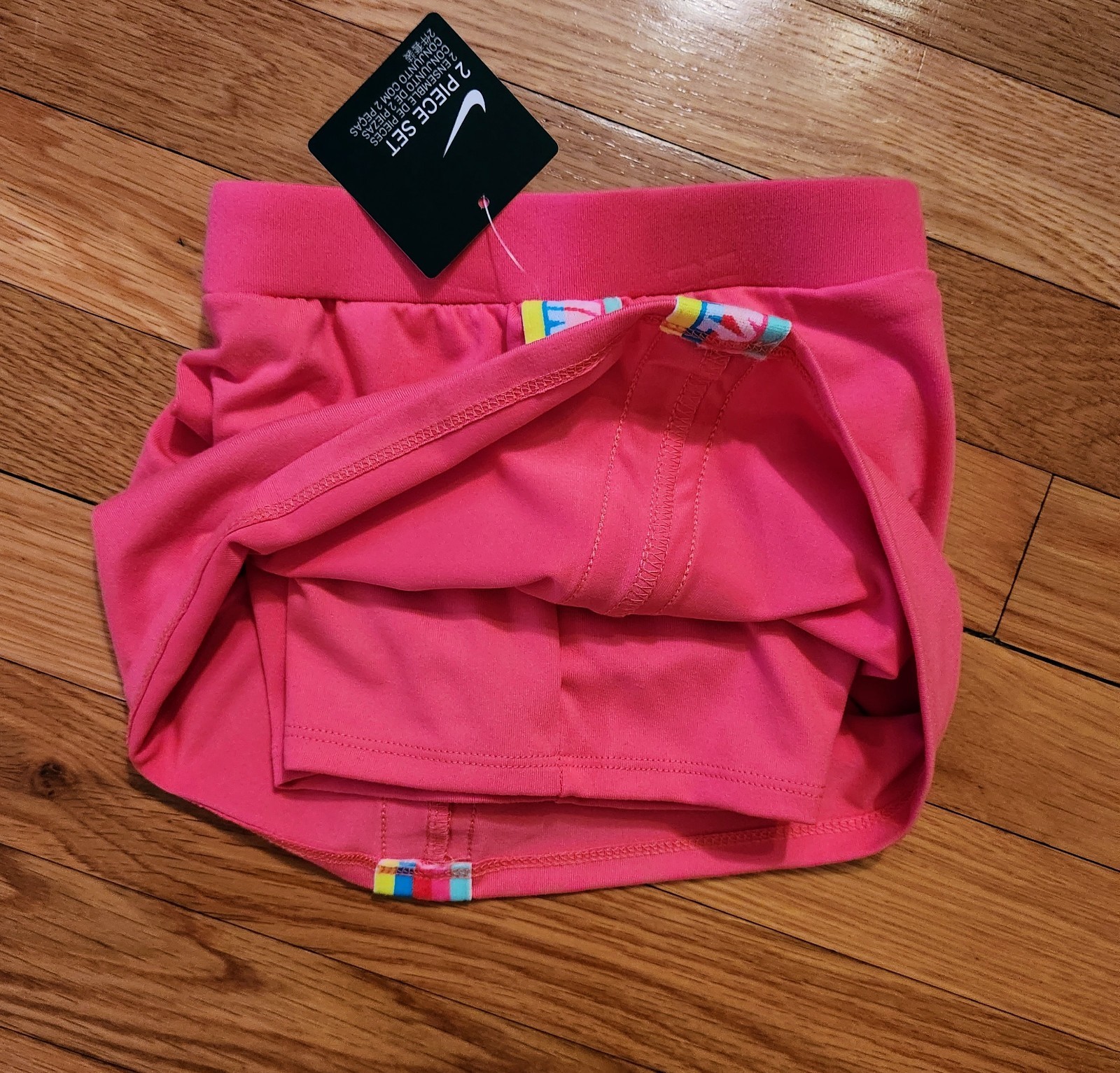 NEW Nike Toddler Girl Dri-fit Tank Top & Skort Set, White/Pink (2T)