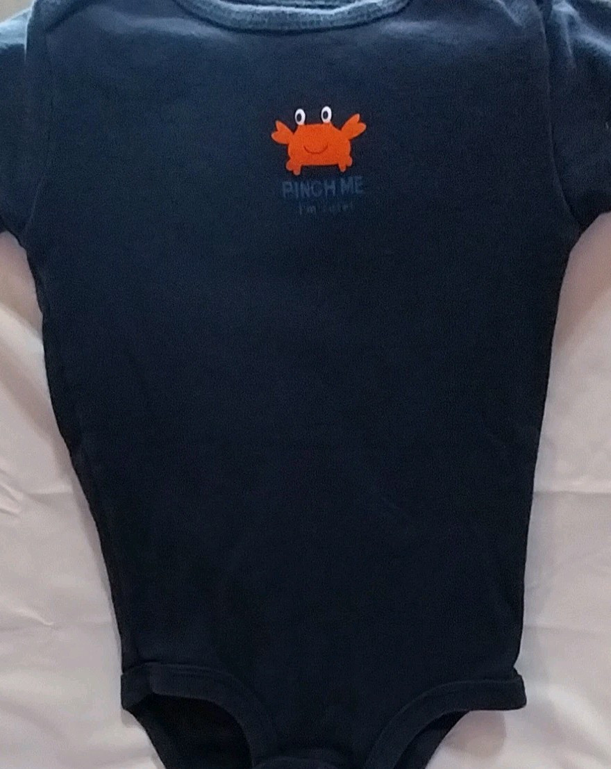 2Piece Boys Easter Oshkosh Bgosh Orange Shortall 6-9mo Navy Blue Carter Top 9mo