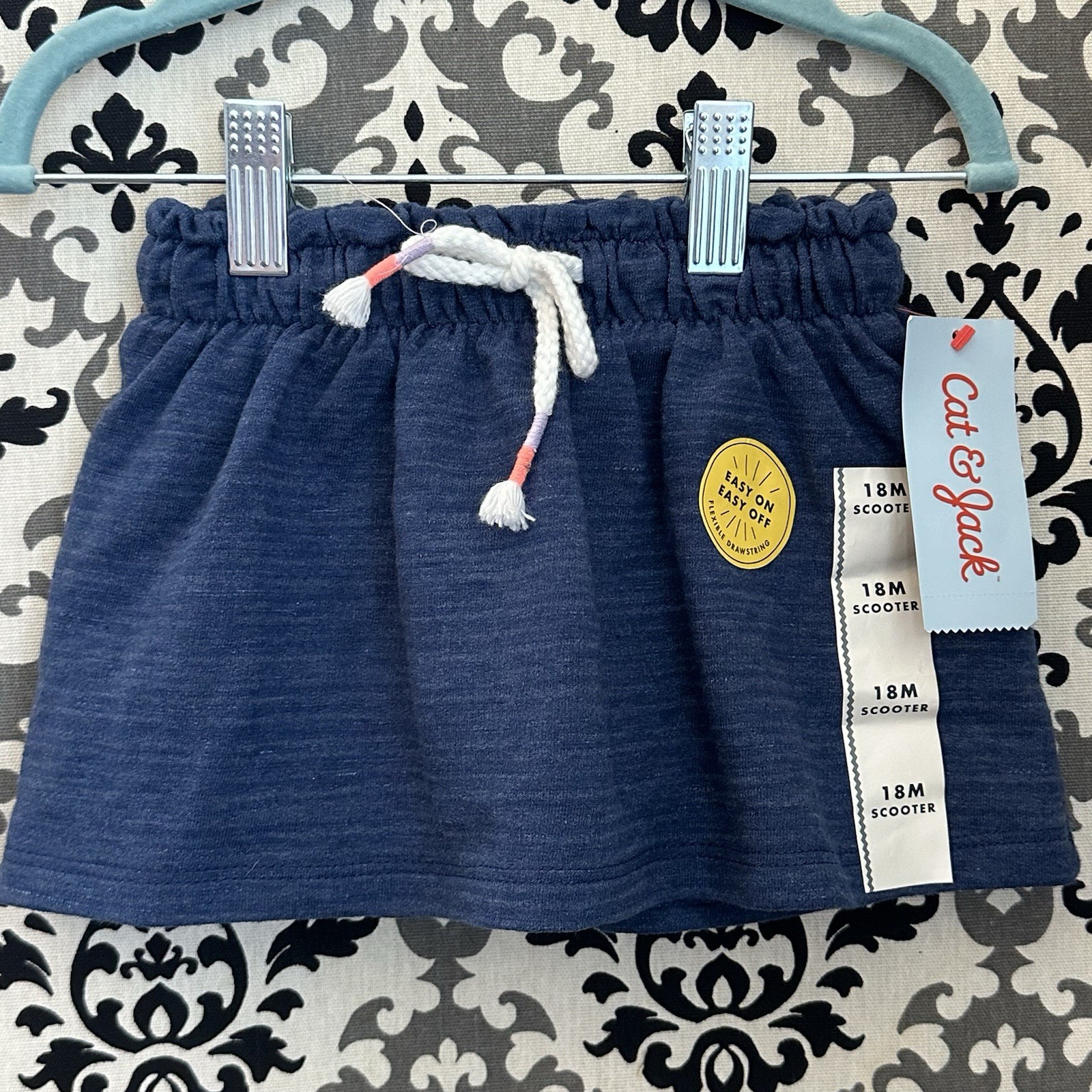 Cat & Jack Girls 18M Summer 3pc Set, Tank Top, Eyelet Lace Short, Scooter Skit
