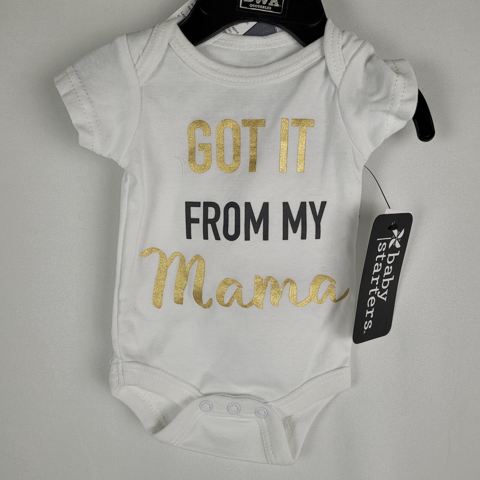 NWT Baby Starters “Got It From My Mama” Bundle One PC, Socks and Headband Sz NB