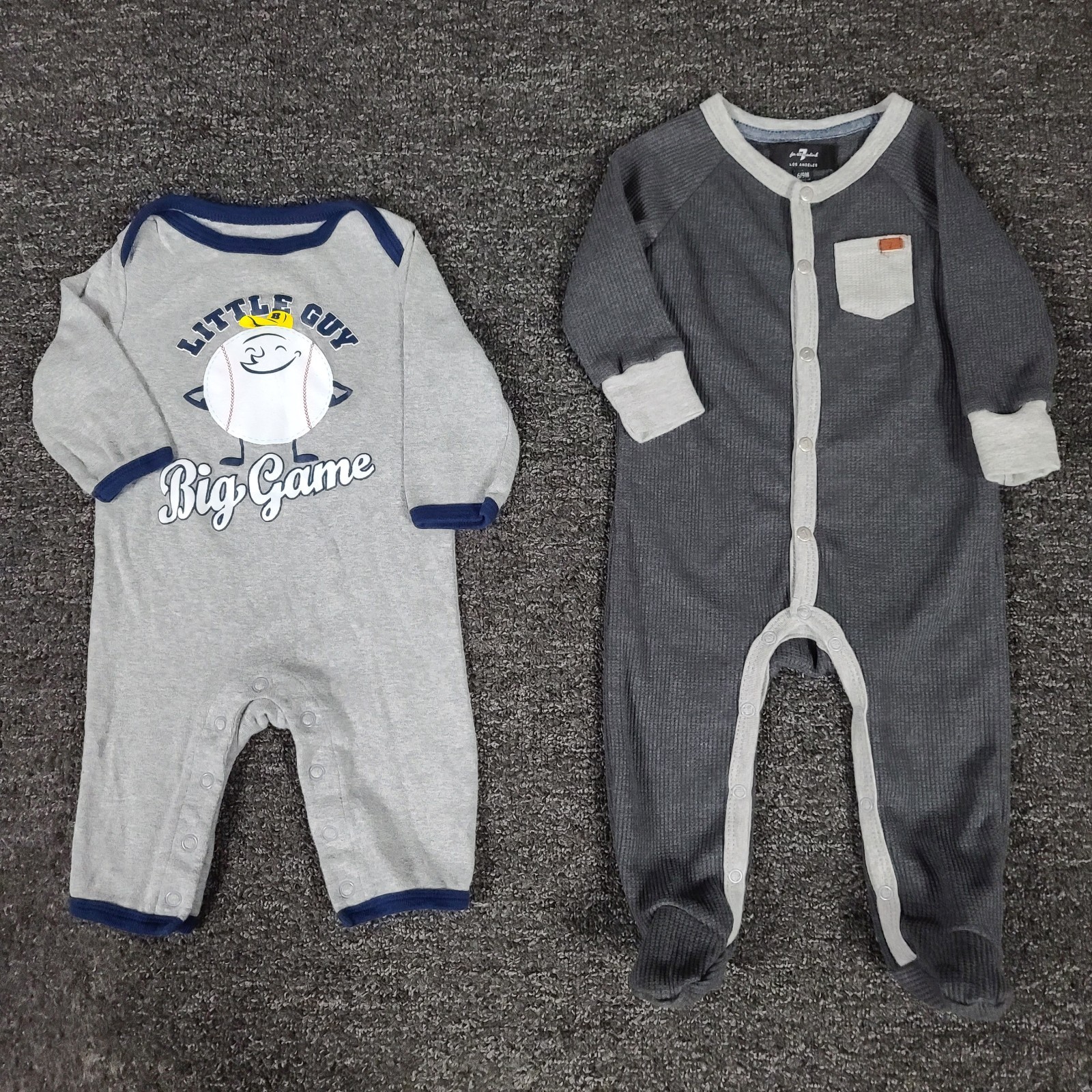 Boys One Piece Lot 6 Months Gray Seven For All Mindkind & Circo Bodysuit Set