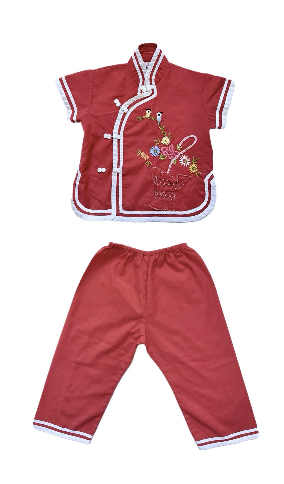 Children’s Chinese Red Tang Suit – sz 12 Mo