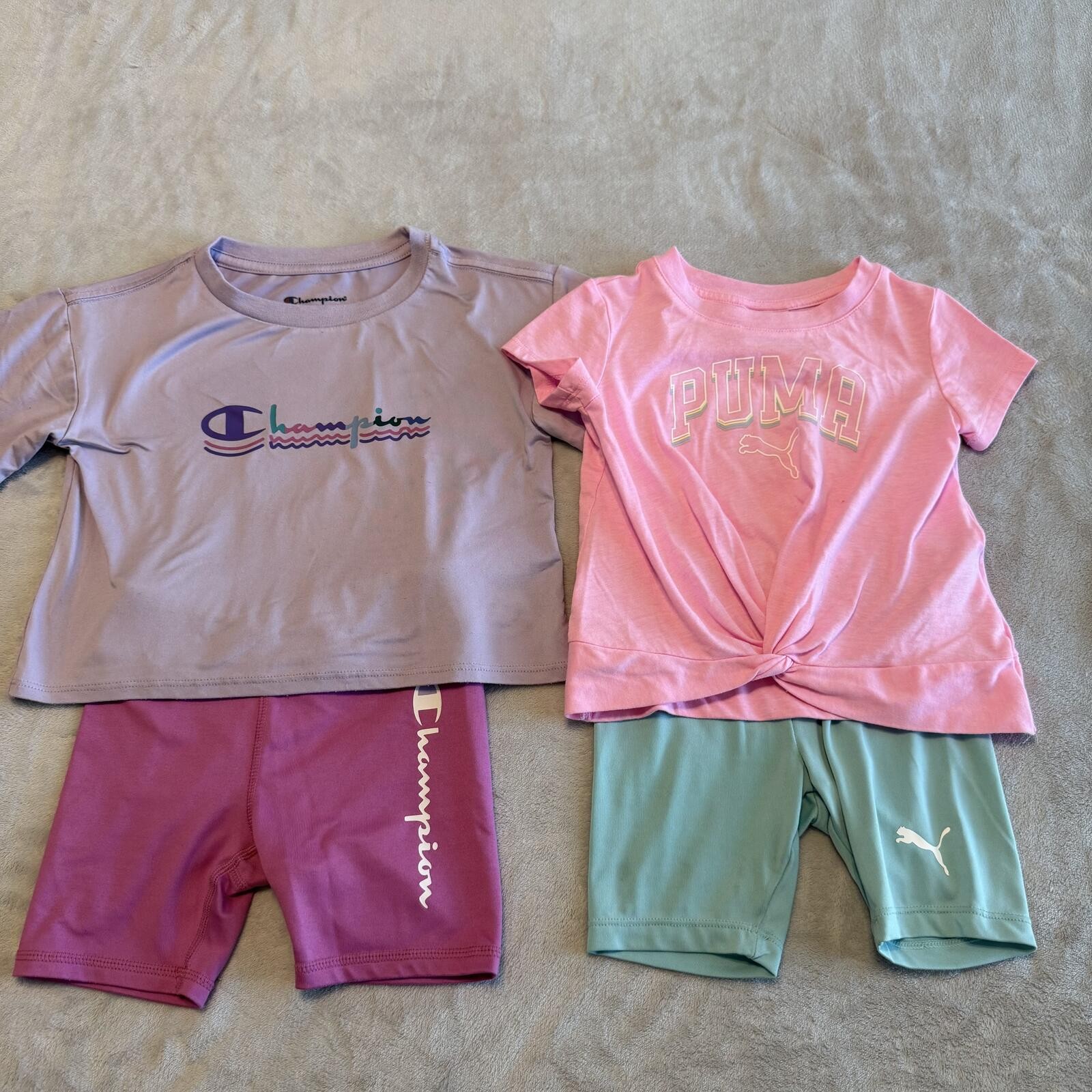 Toddler 3T Athletic Outfit Set Bundle – Champion and Puma 2-Piece Sets