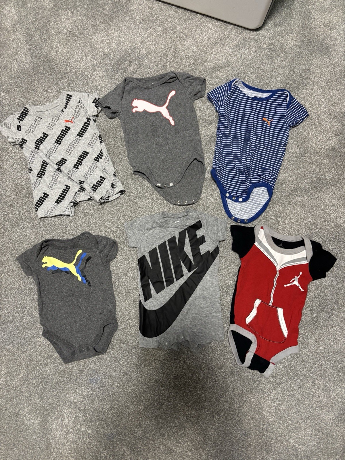 14 pc Nike / Puma Baby Clothes Lot 3m , 3-6m & 6m