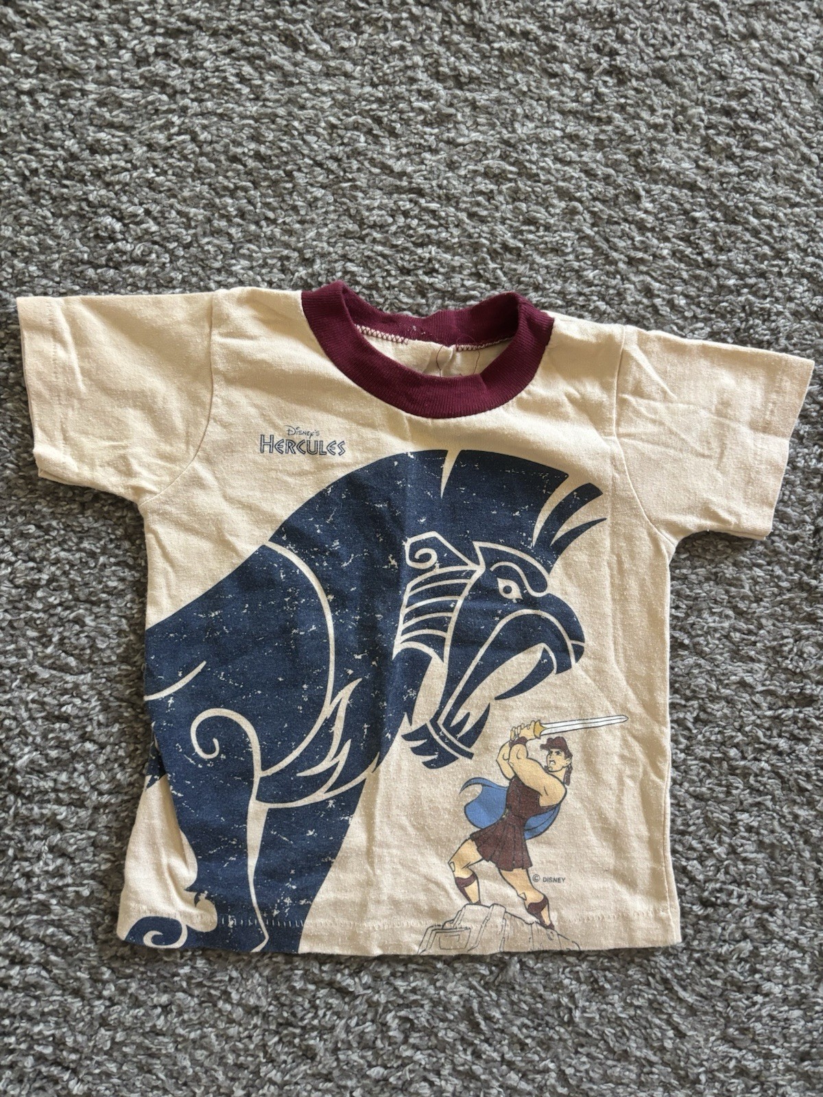 Vtg 90s Disney’s Hercules Kids Graphic T-Shirt Sz 18-24 Month Made In USA
