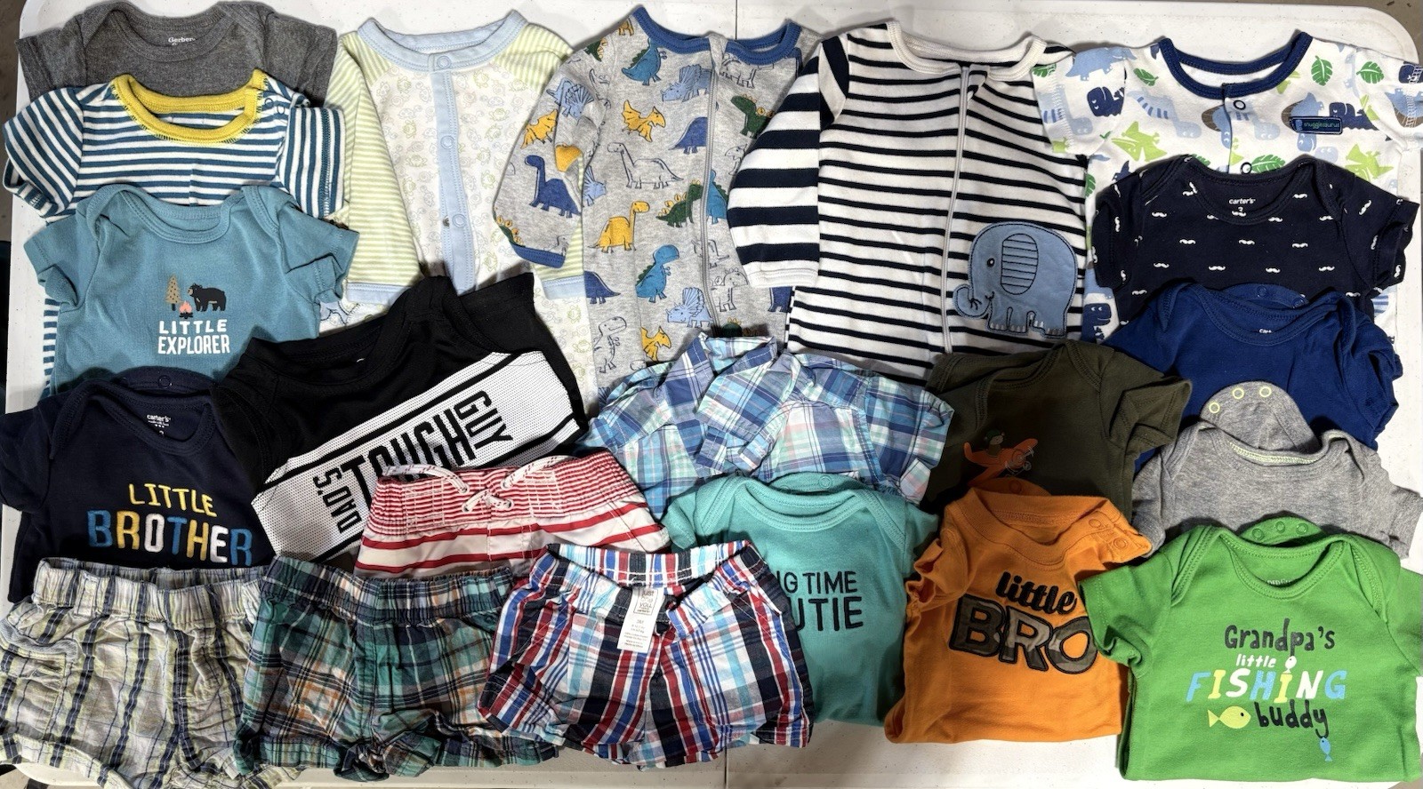 21 piece baby boy bundle; 3 months; summer, spring, fall