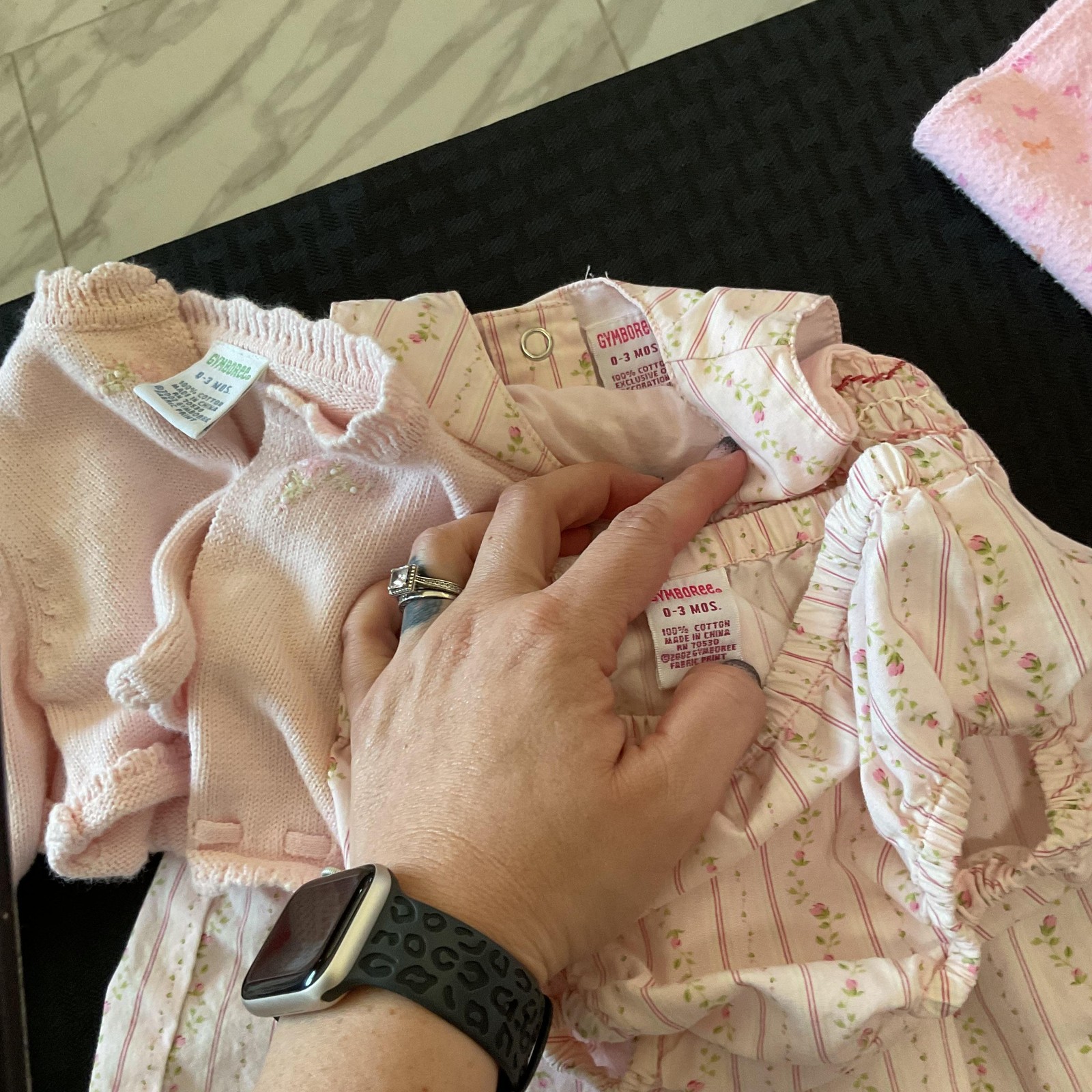 Mixed Brands 17pc Girls 0-3M Bundle Pink Floral Bunny Layette Blankets