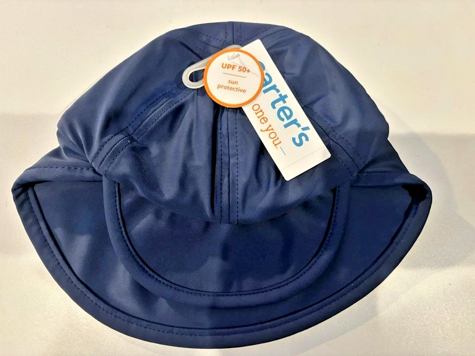 WHOLESALE Carter’s Baby Navy Blue Swim Hat Sun Protection 50+ Cap – 6-12M x12