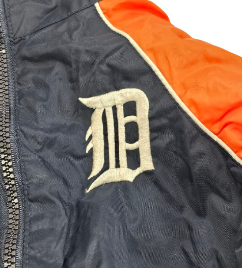 Detroit Tigers Jacket and Pants Set Nylon Outfit Youth Size 7 Warm Up Track Suit