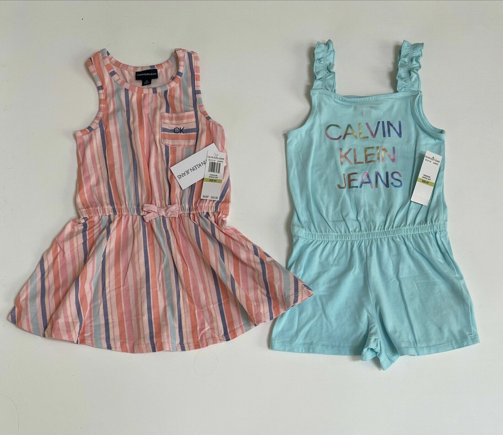 Calvin Klein Baby/Toddler Girls 2-PC Shorts Set or Romper & Dress; 6/9M- 4T NWT