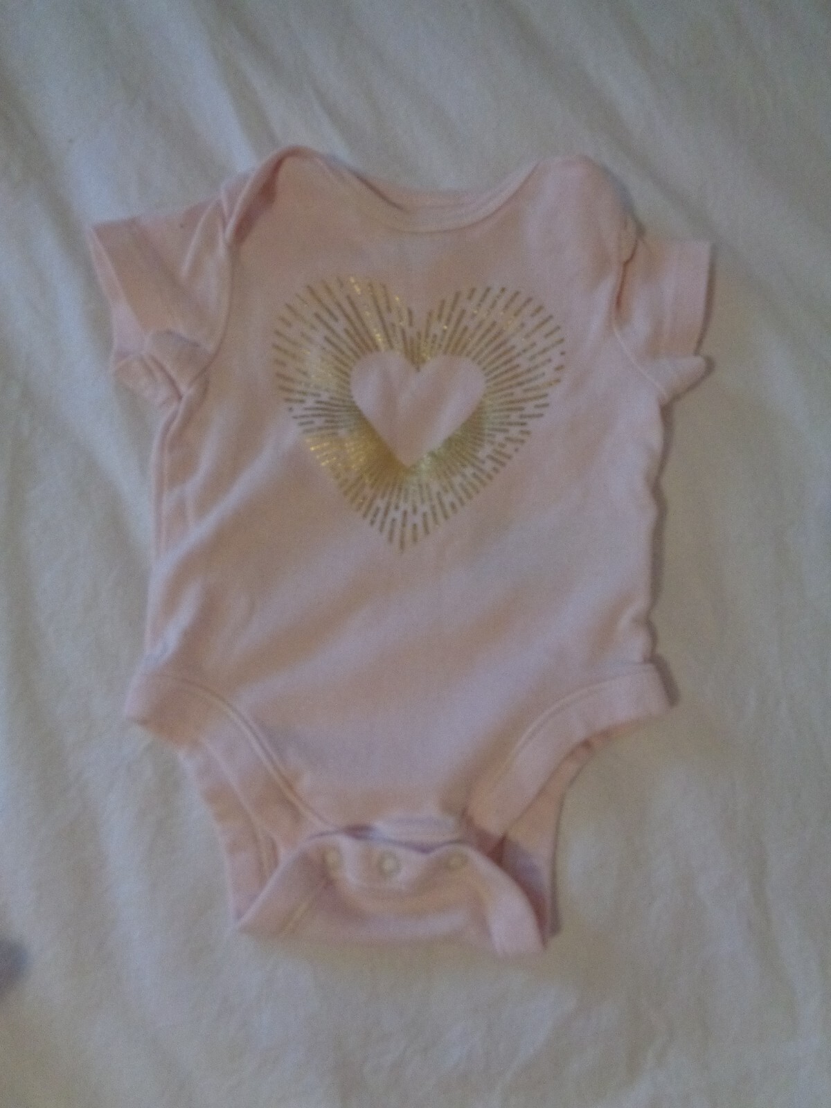 BABY GIRL 0-3 BODYSUIT & TUTU SETS 4 PIECE METALIC GOLD PINK IVORY HEART FLOWERS