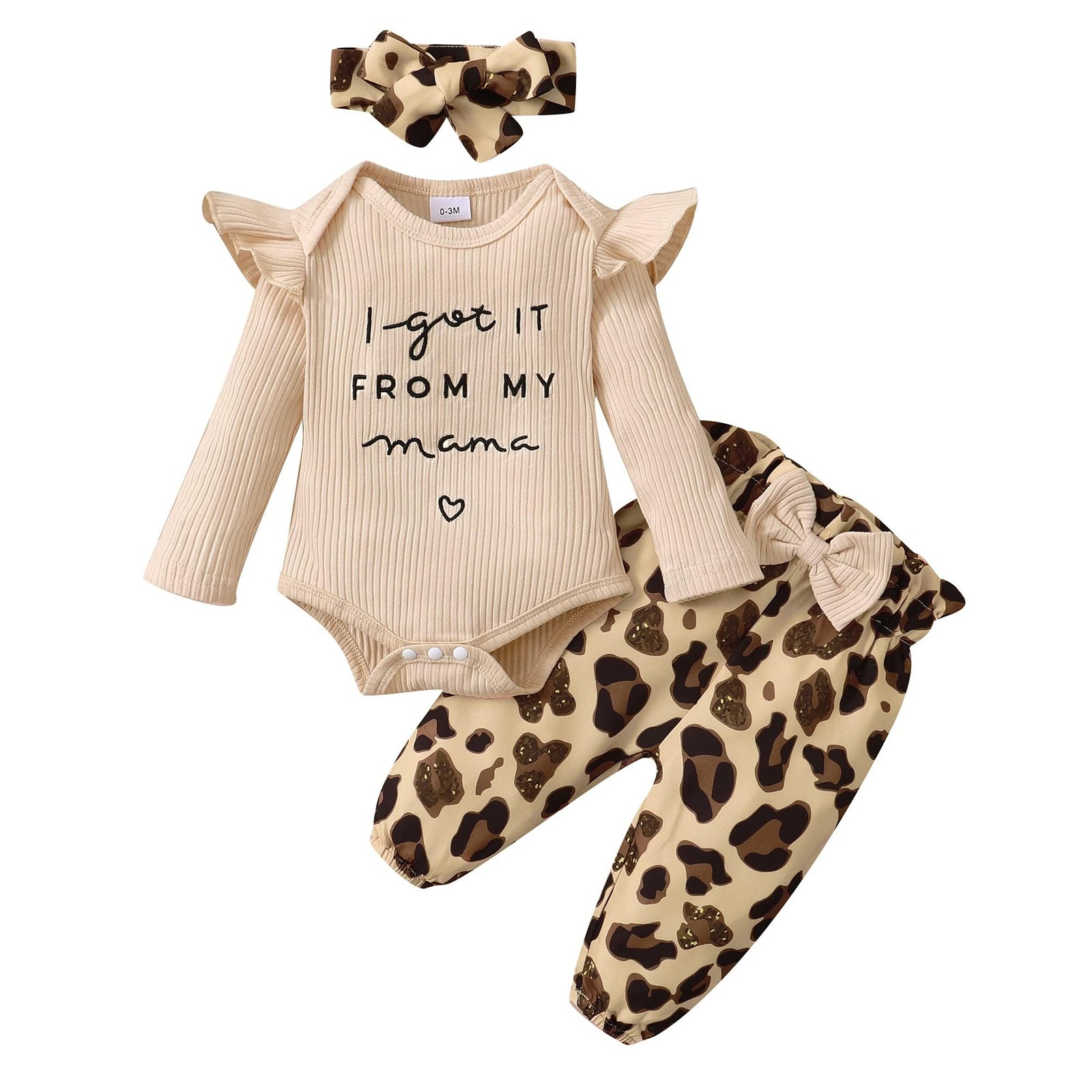 Baby Girl Infant Romper Outfits Sleeve Top Pant Set for Girls 6-12 Months