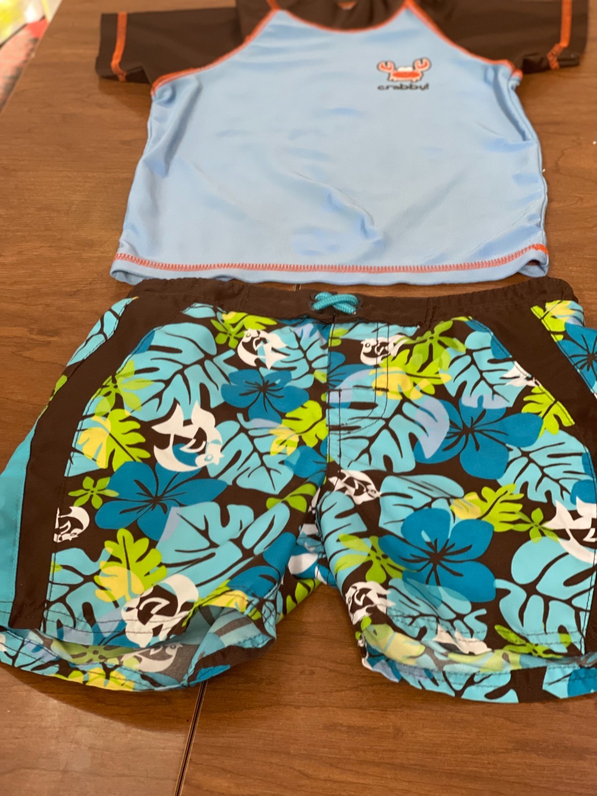 Oshkosh and Carter Boys Swimset, 24 months, Oshkosh shirt with Carter shorts