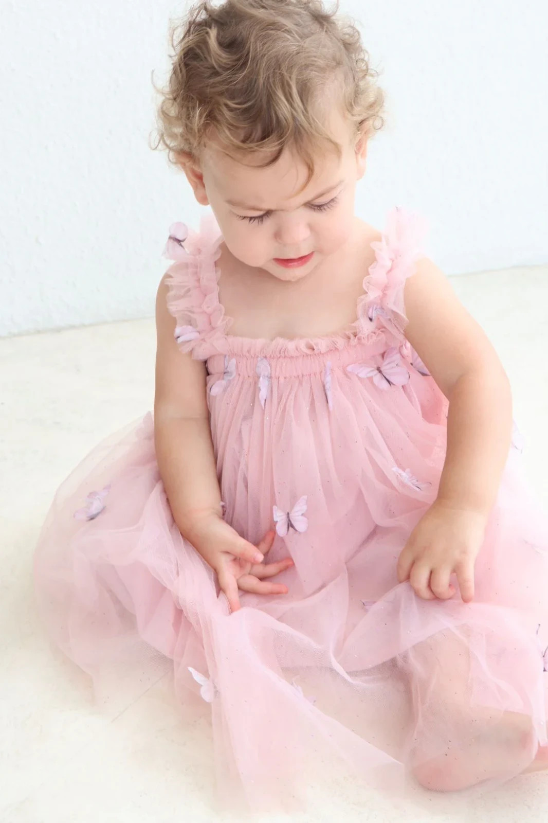 Pink Butterfly Dress- Fairy Dress- Girl Birthday Dres