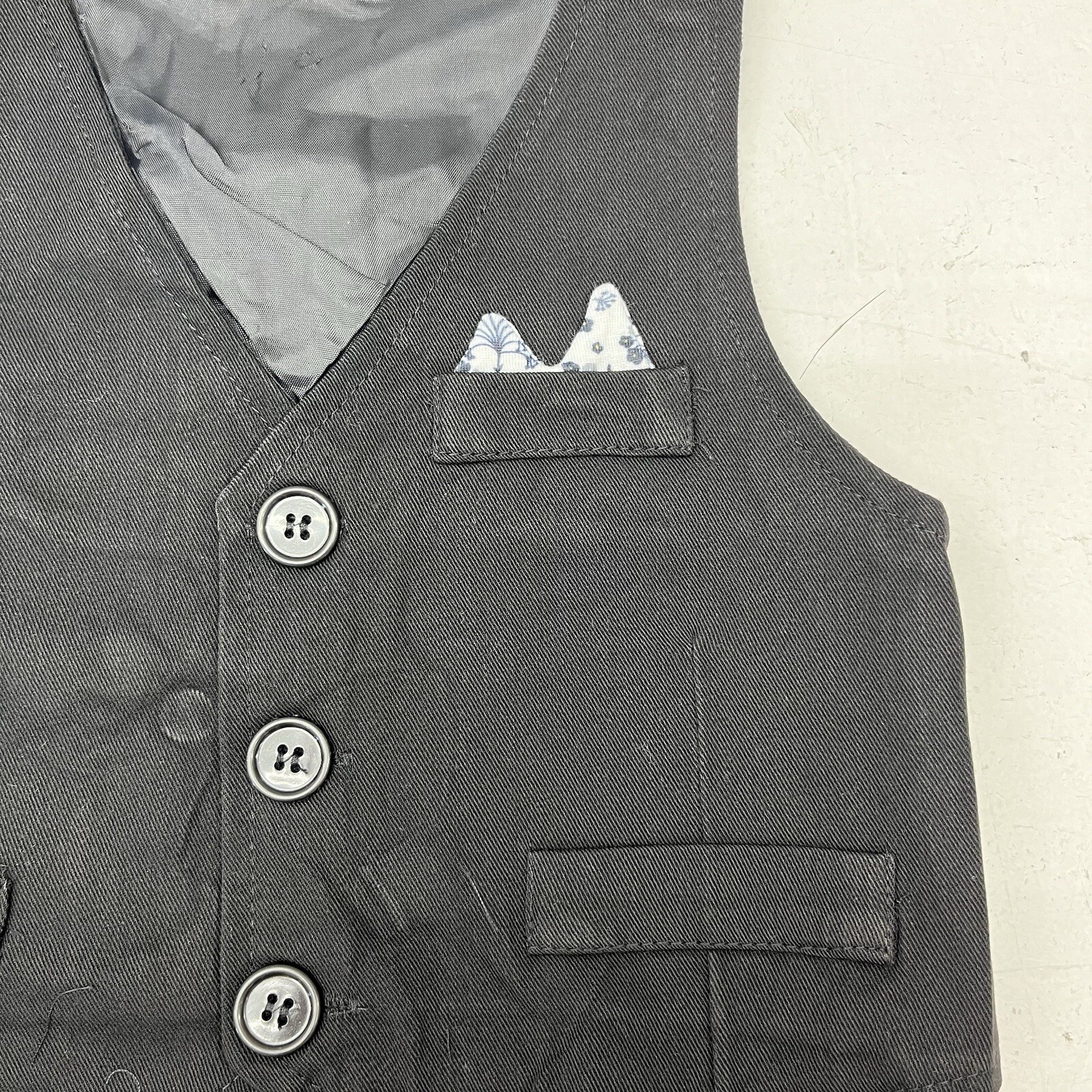 Yallet Black Baby Formal Outfit Set Shirt, Bow tie, Pants, Vest Infant Boys 6-12