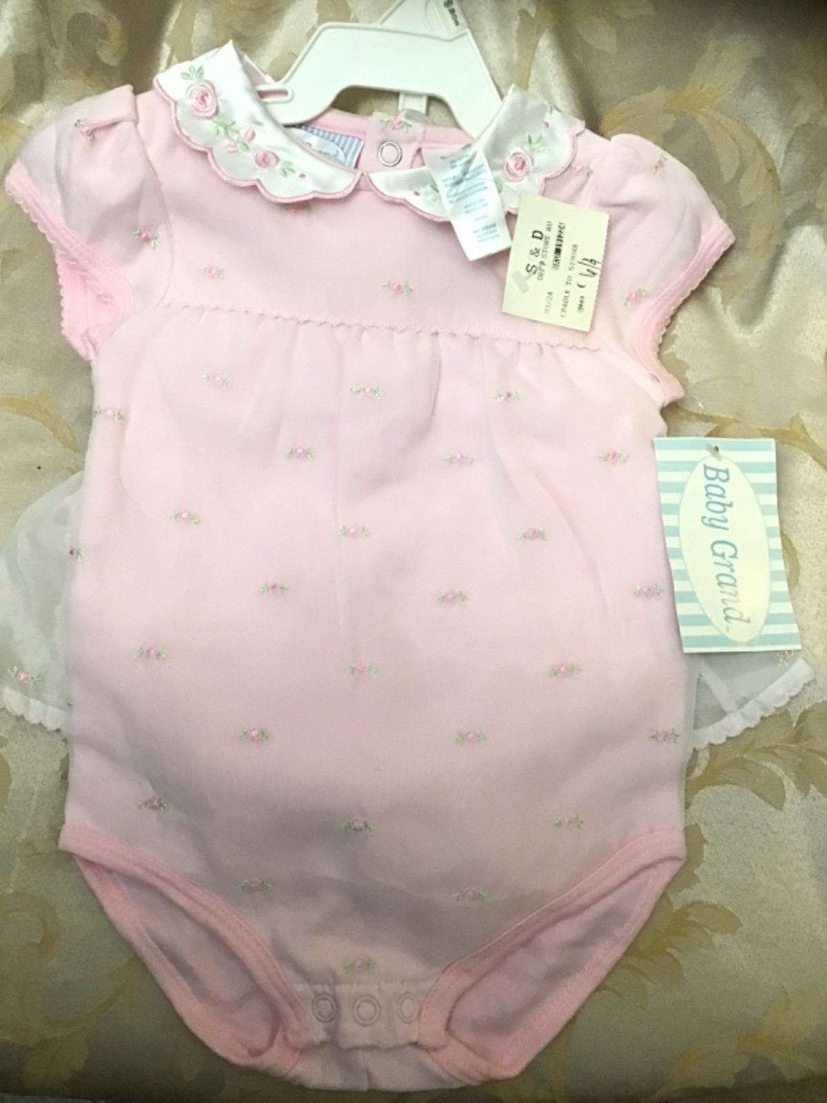 Vintage Gorgeous Baby Grand Pink 6-9 Months Outfit