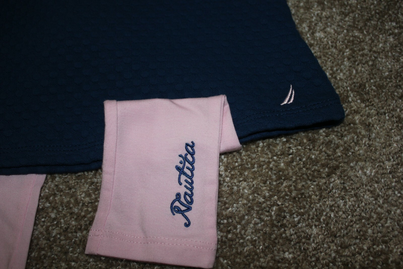 Nautica Outfit Navy Pink Ruffle Leggings Set Baby Girls Size 3-6 mos 18M 24M NWT