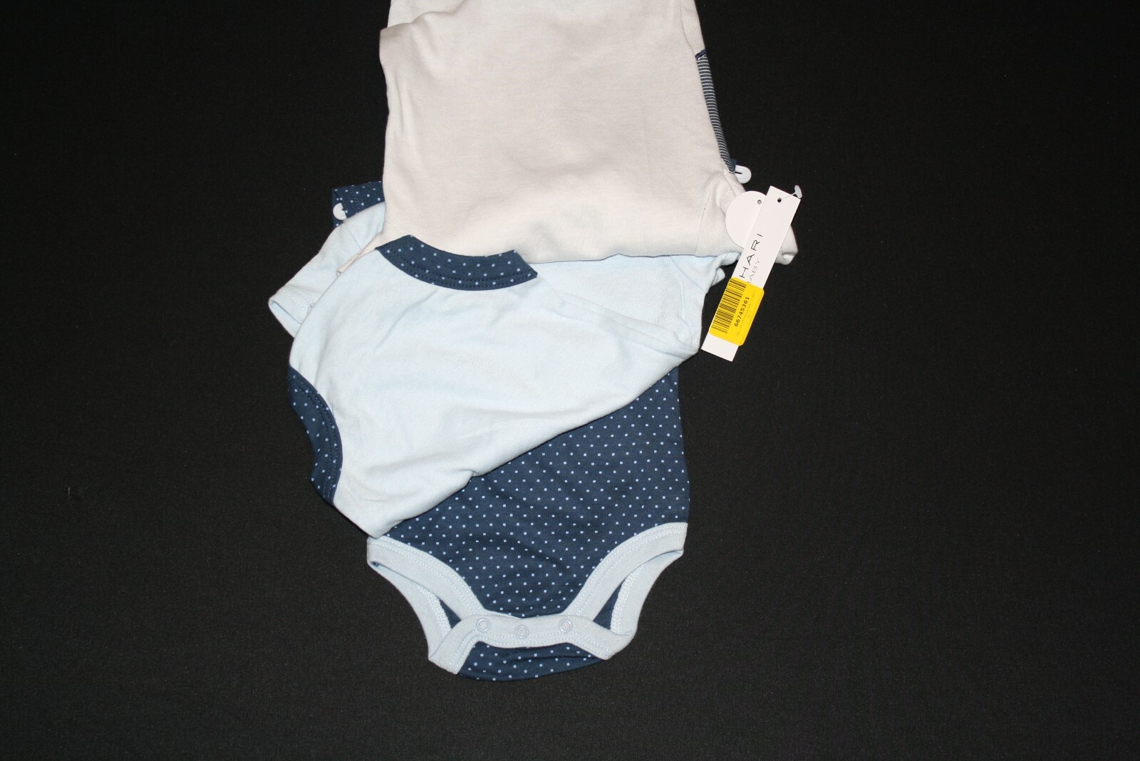Tahari 3pk Baby Boys Infant 3-6 Months Onsies One Piece Set of 3 Blue Tux NEW