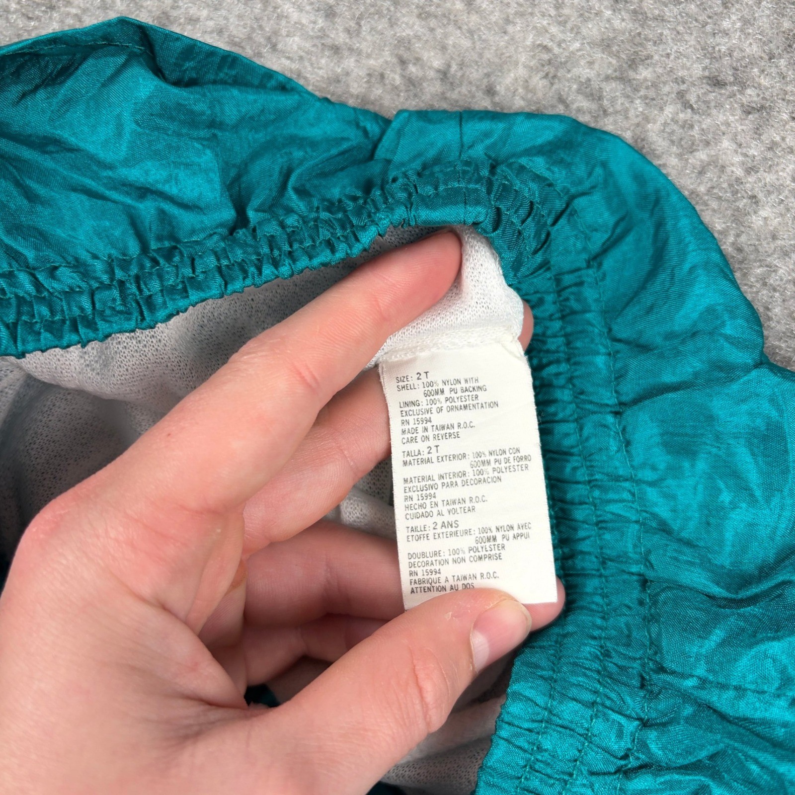 JPI Company Tracksuit Unisex 2T Vintage 90s Colorblock Windbreaker Set Teal