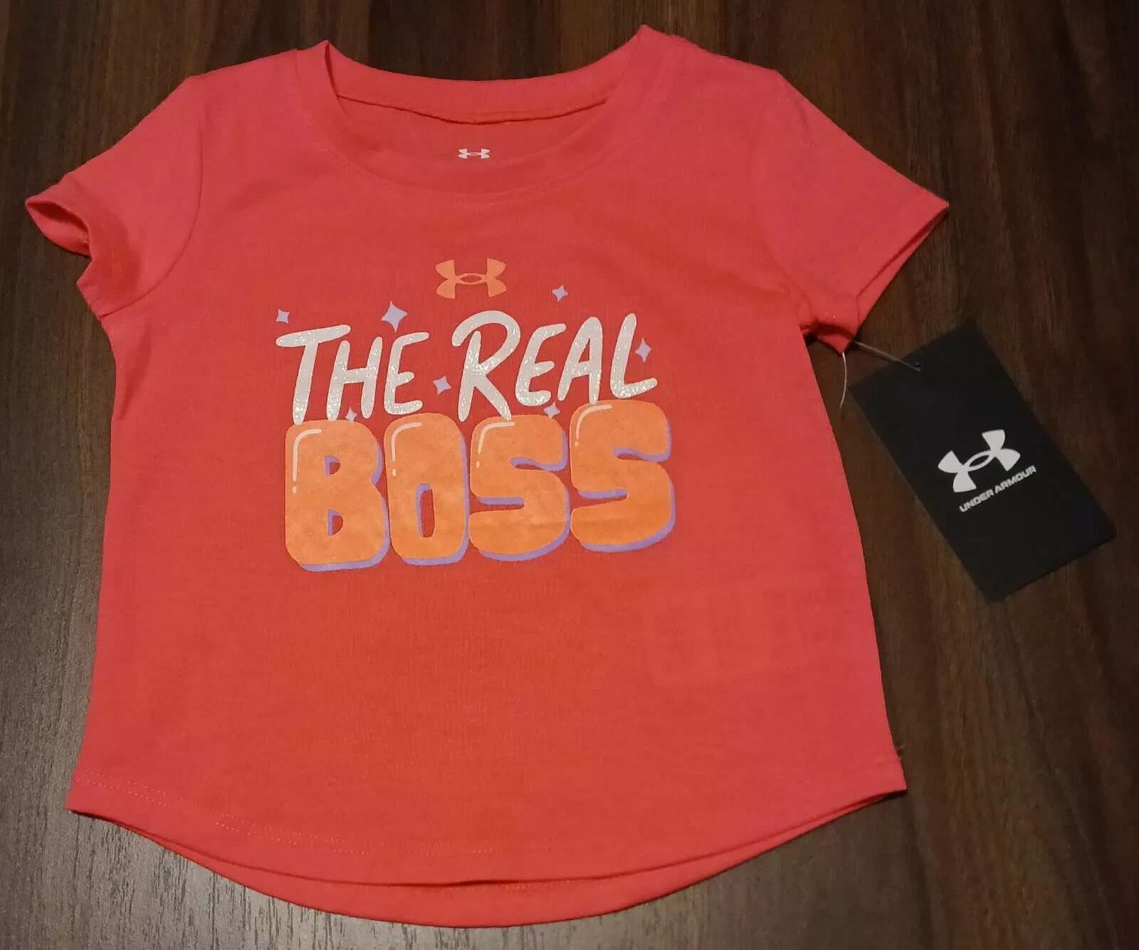 Baby Girl Size 12 Months 2-Piece Shorts Set Under Armour The Real Boss New