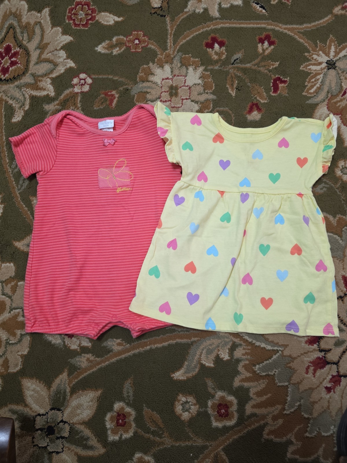 Girls Sz 12-18m Romper And Sun Dress CUTE!