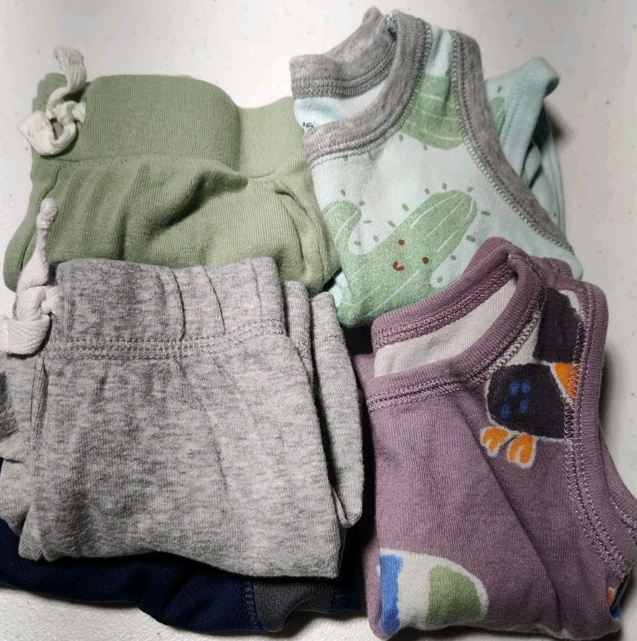 5 Piece Bodysuit And Shorts Toddler Boys Size 6 Months