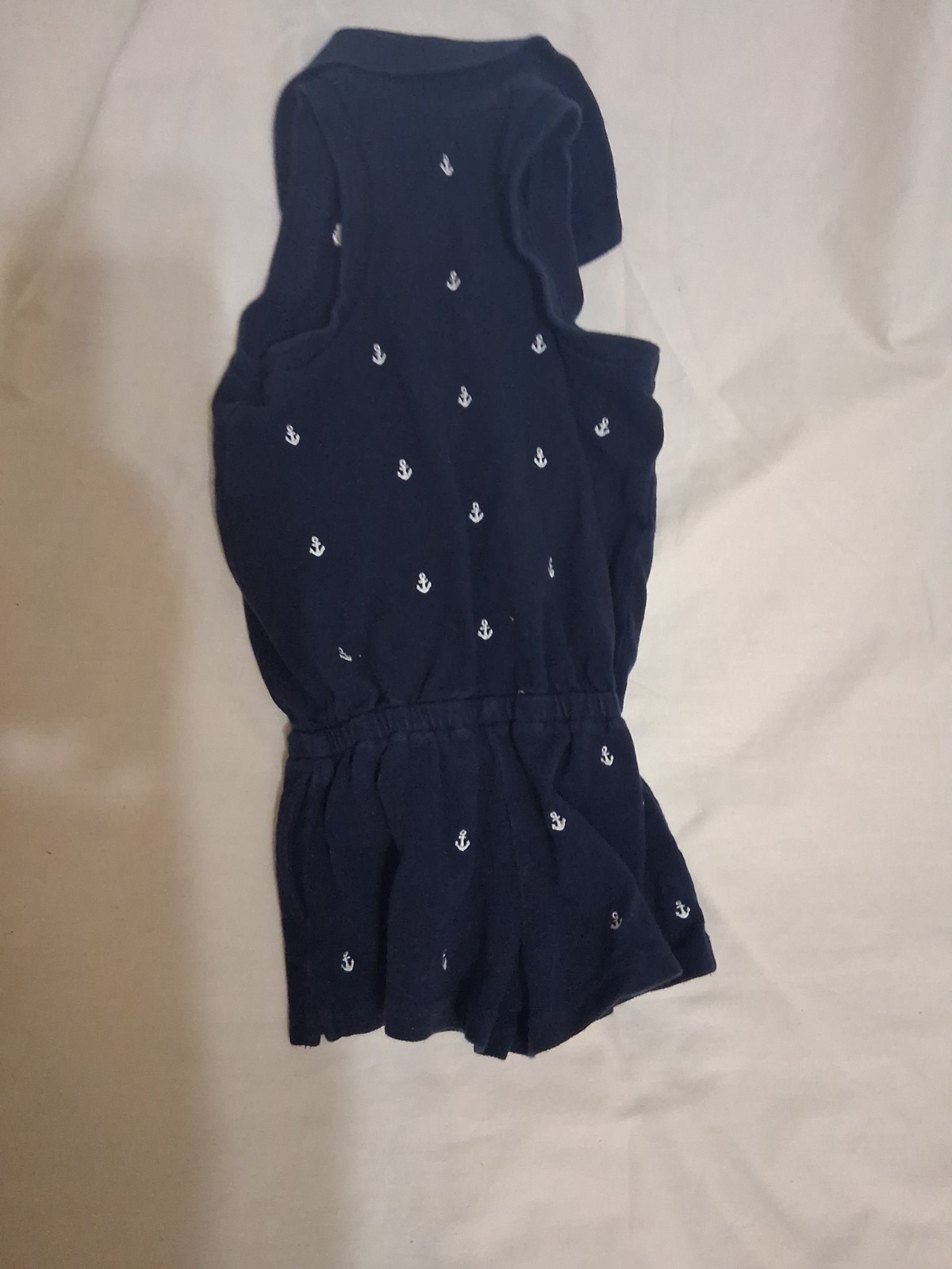 Ralph Lauren Polo Toddlers Girls 2T Blue Striped Anchor’s Nautical Romper Shorts