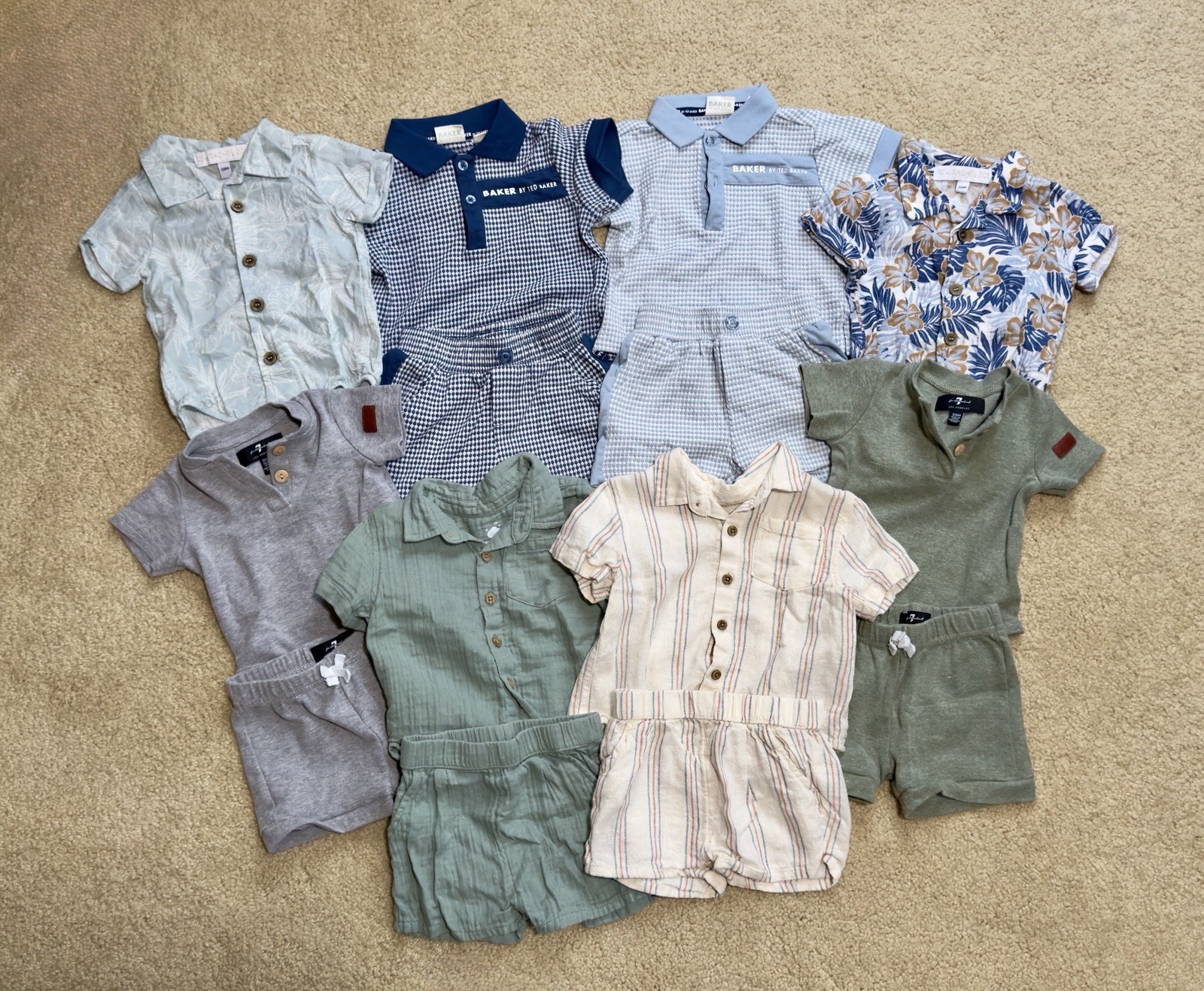 Designer, Stylish And Matching Outfit Sets for Babies Size 6M – Lot Of 14 Pieces