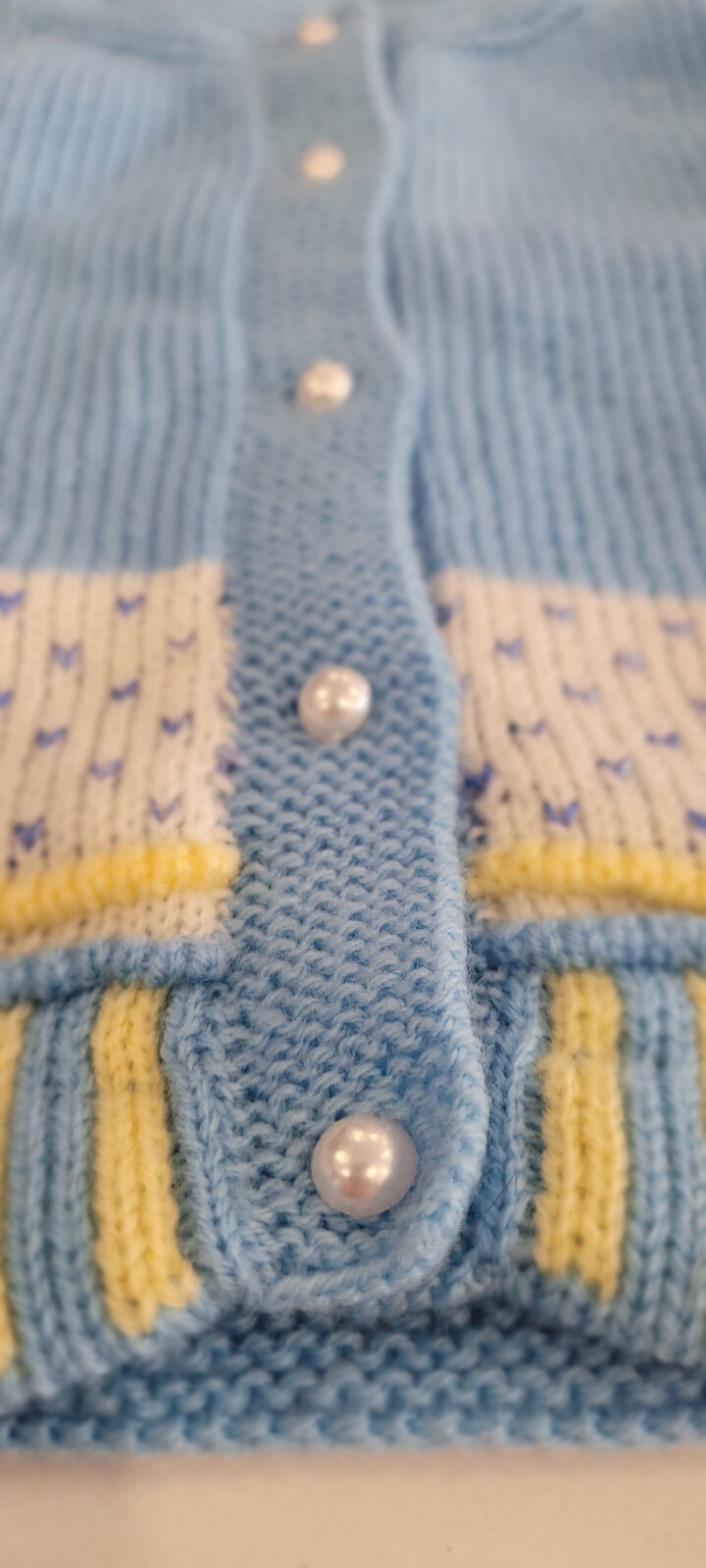 6-12 Month Baby Boy Girl Infant Handmade 3 Piece Set Outfit Easter Sweater Hat