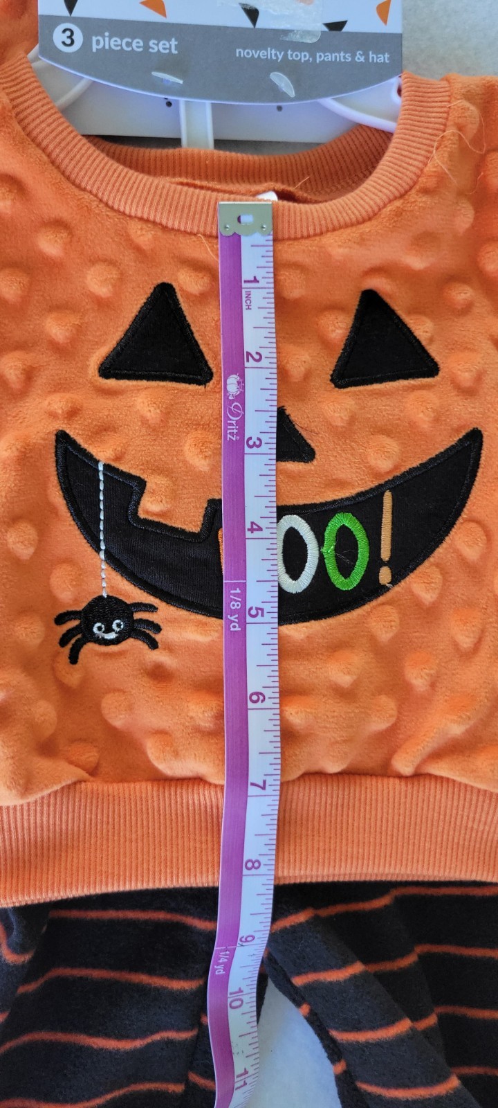 Baby Starters 3 Piece Set Novelty Top,pants & Hat Halloween Size 3 Months
