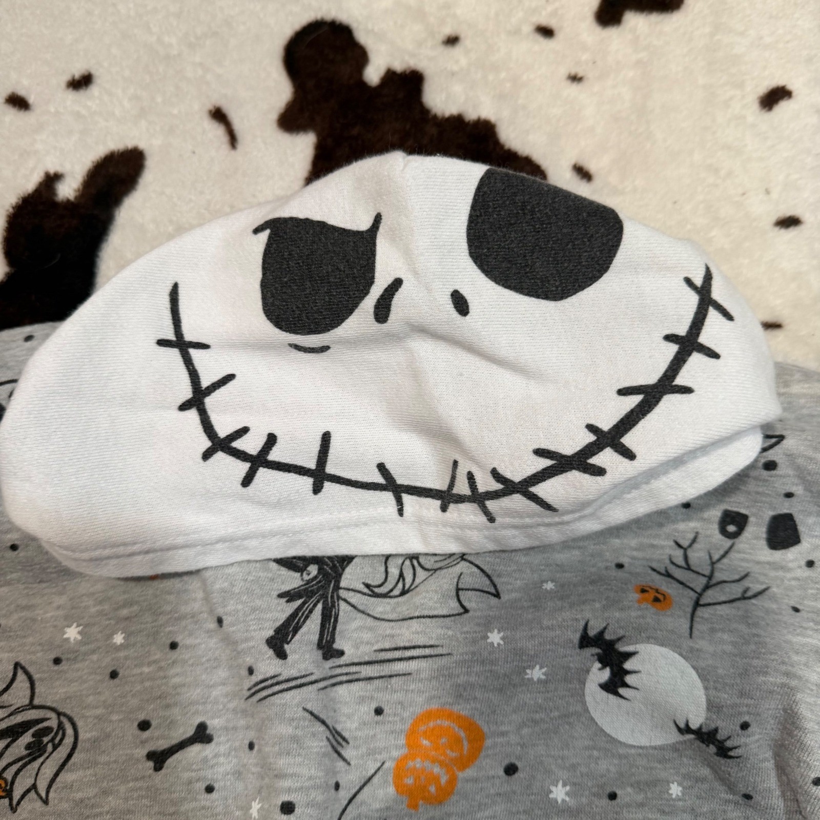 Disney Nightmare Before Christmas Hoodie Jogger Set Toddler 3T Grey Jack Spooky